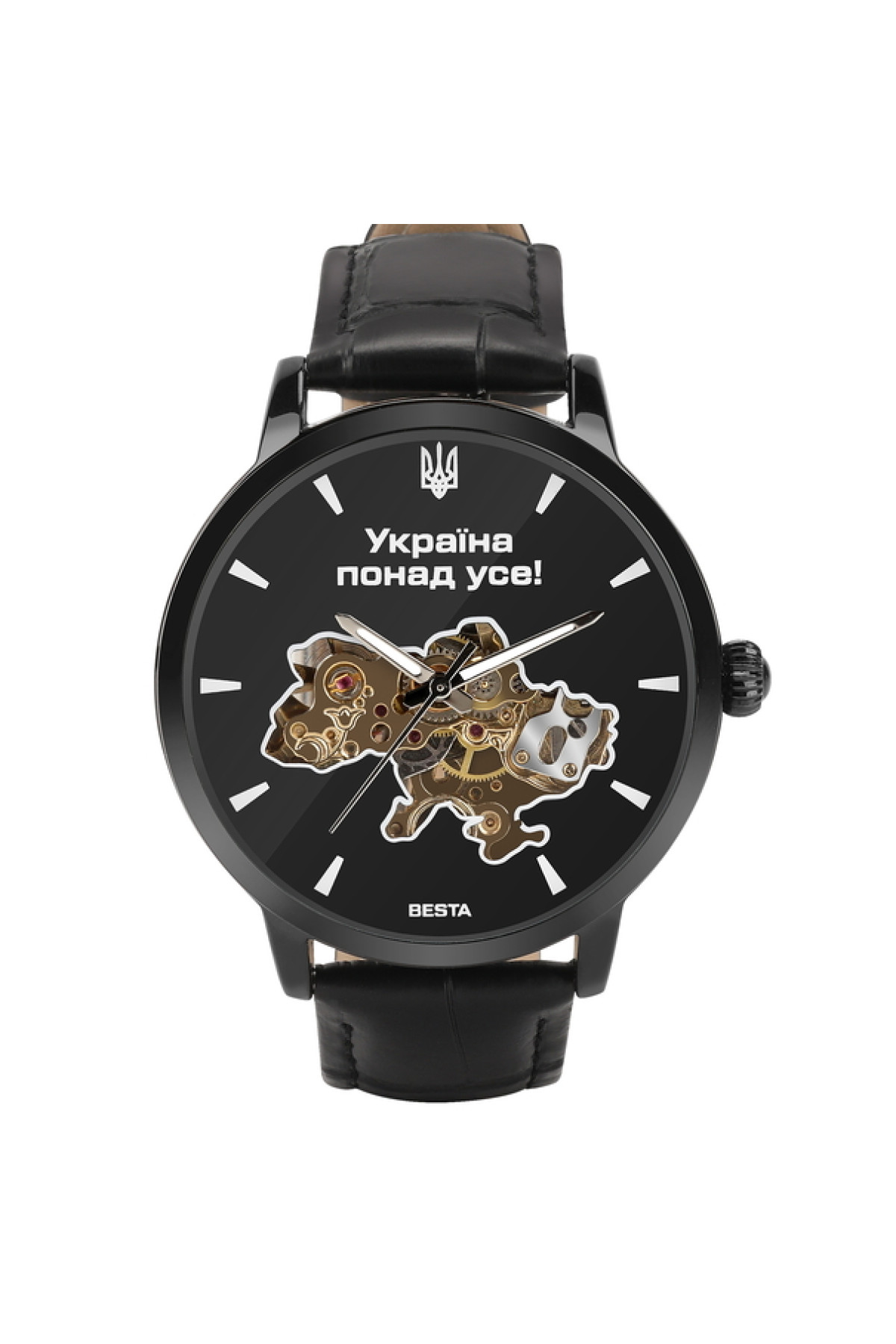 Чоловічий годинник  Besta Skeleton UA Black