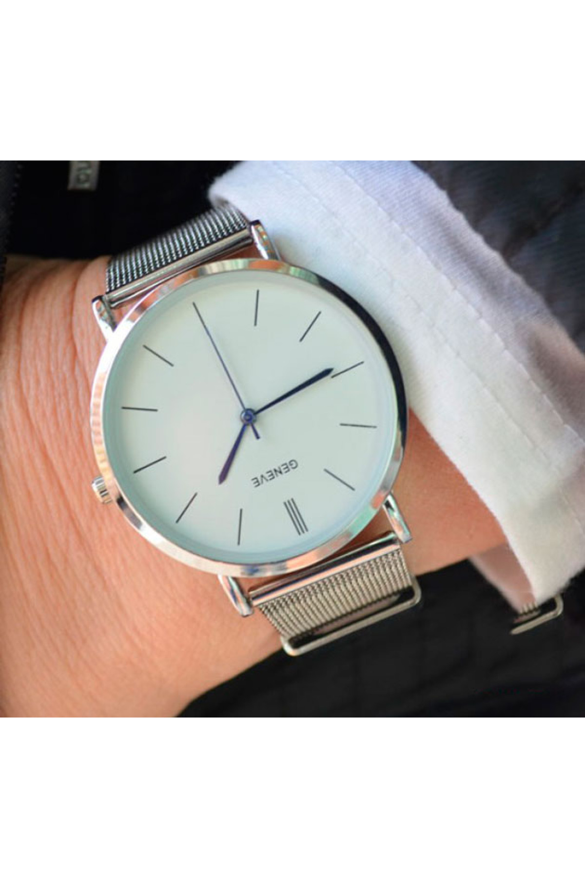 Жіночий годинник  Geneva Steel Silver УЦІНКА