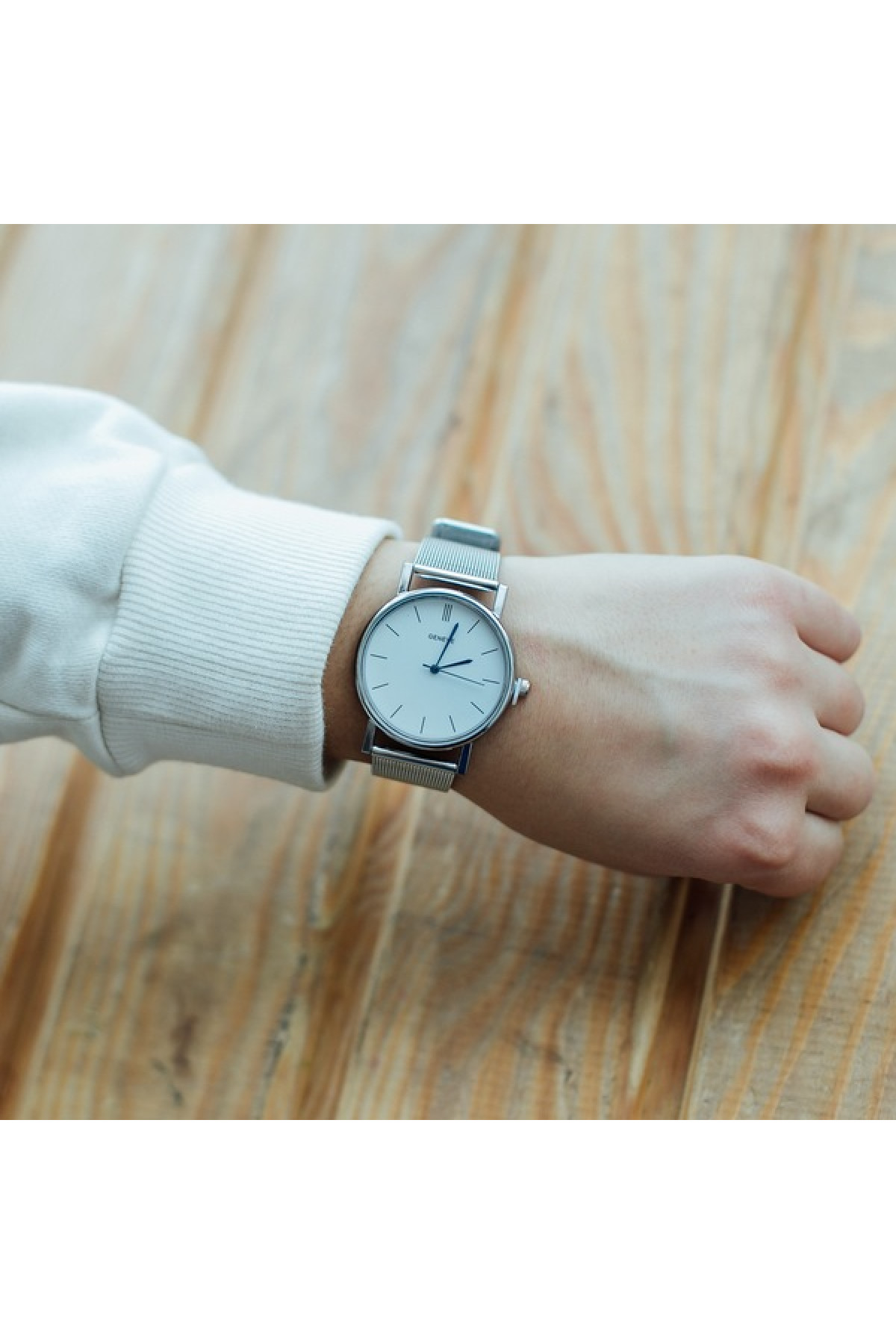 Жіночий годинник  Geneva Steel Silver УЦІНКА