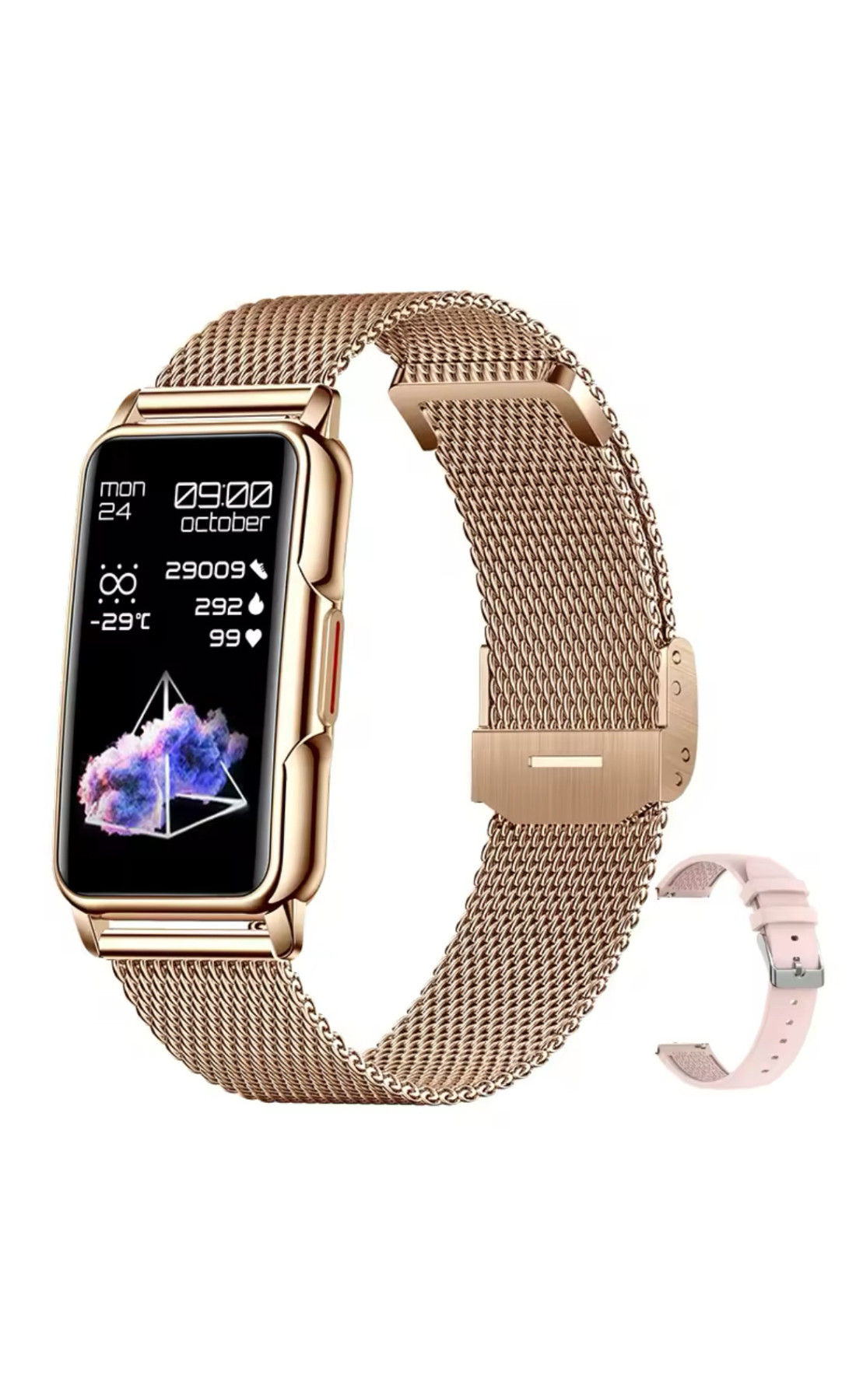 Смарт годинник  Smart Mioband Nano+ Gold, 2 ремінці