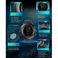 Чоловічий годинник  North Edge Model D 10 Bar з компасом