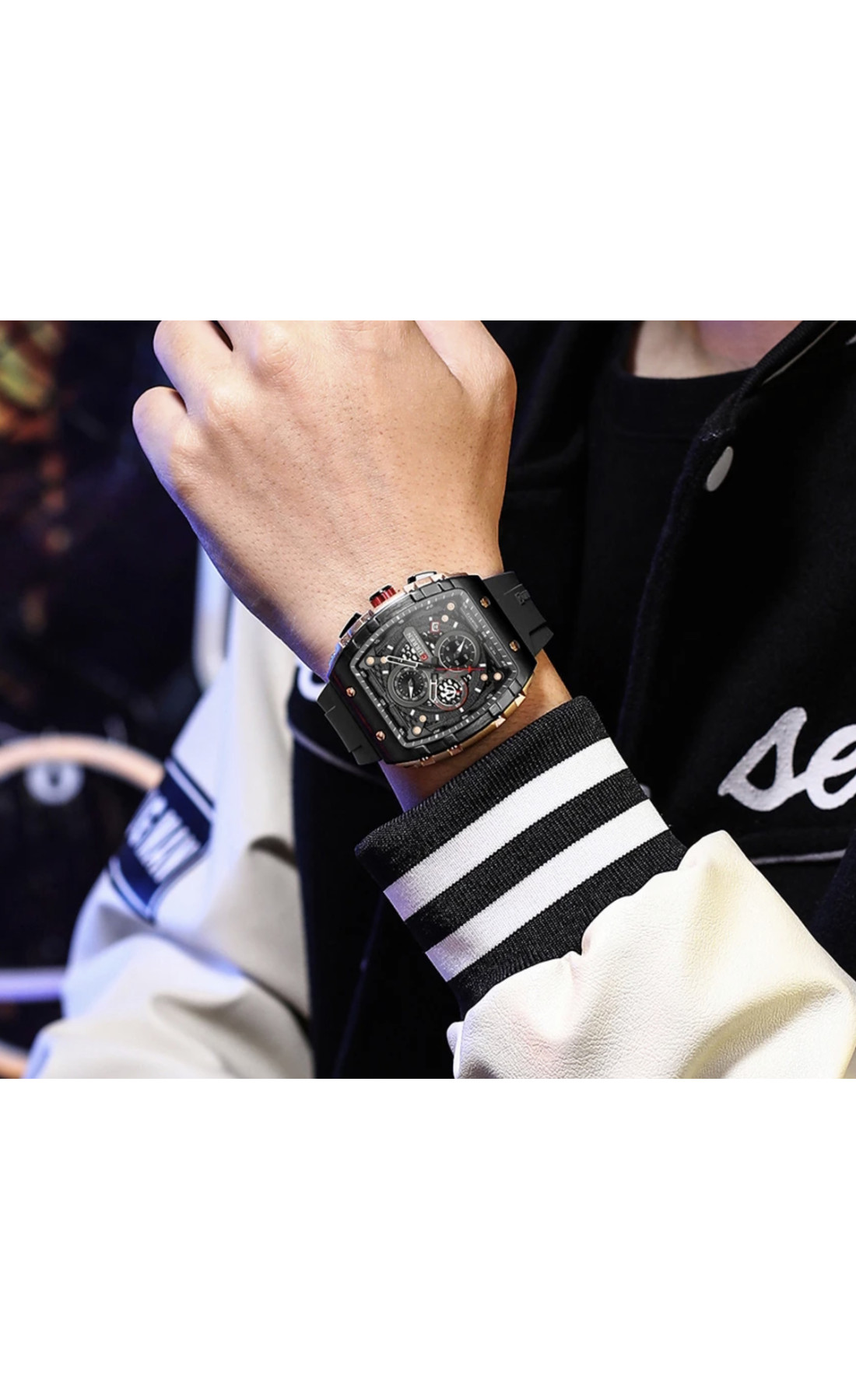 Чоловічий годинник  Curren Jungle Black