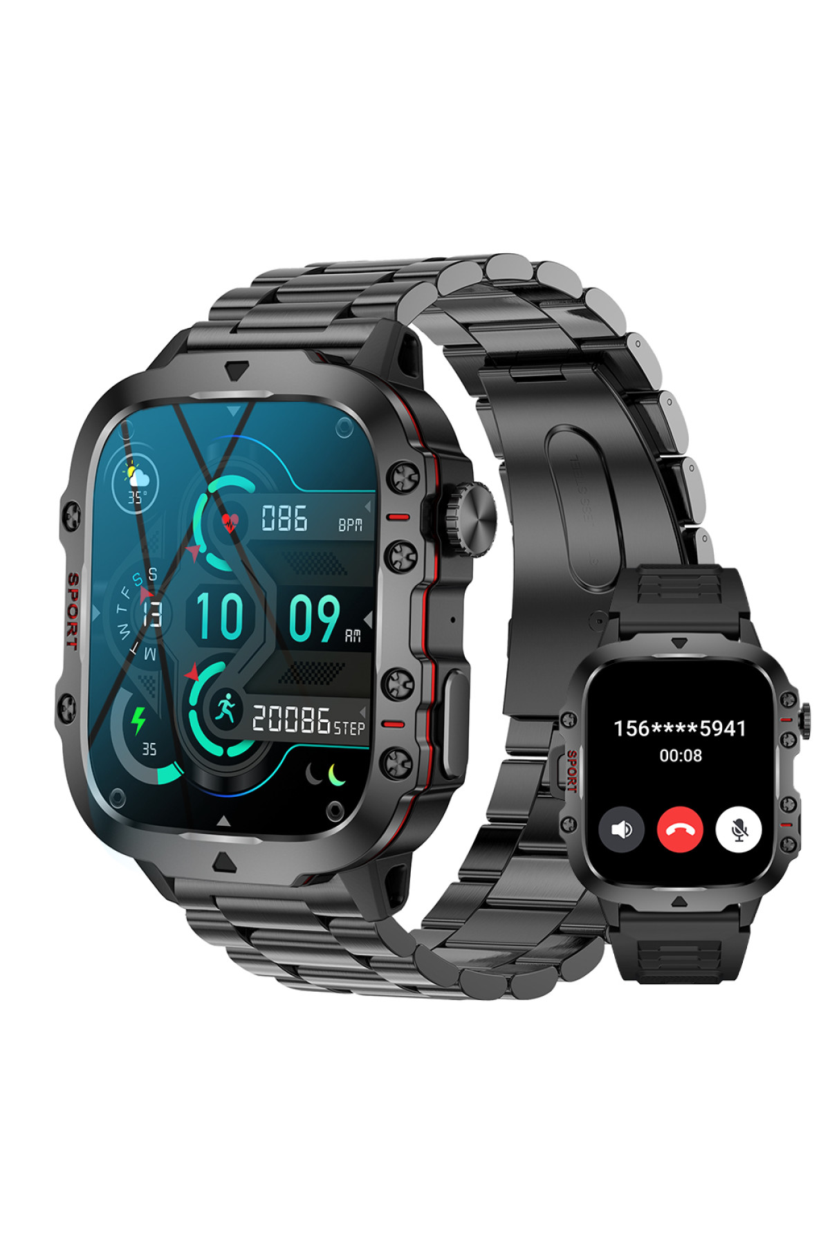 Смарт годинник  Smart Expert Nano Steel, 2 ремінці