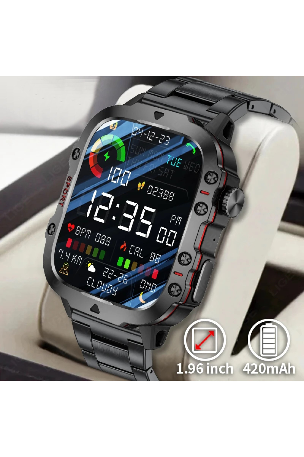 Смарт годинник  Smart Expert Nano Steel, 2 ремінці