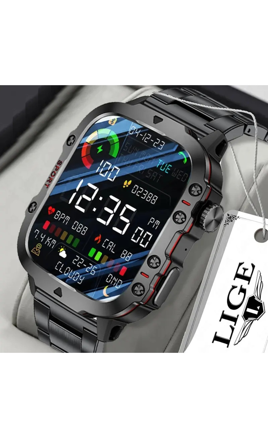 Смарт годинник  Smart Expert Nano Steel, 2 ремінці