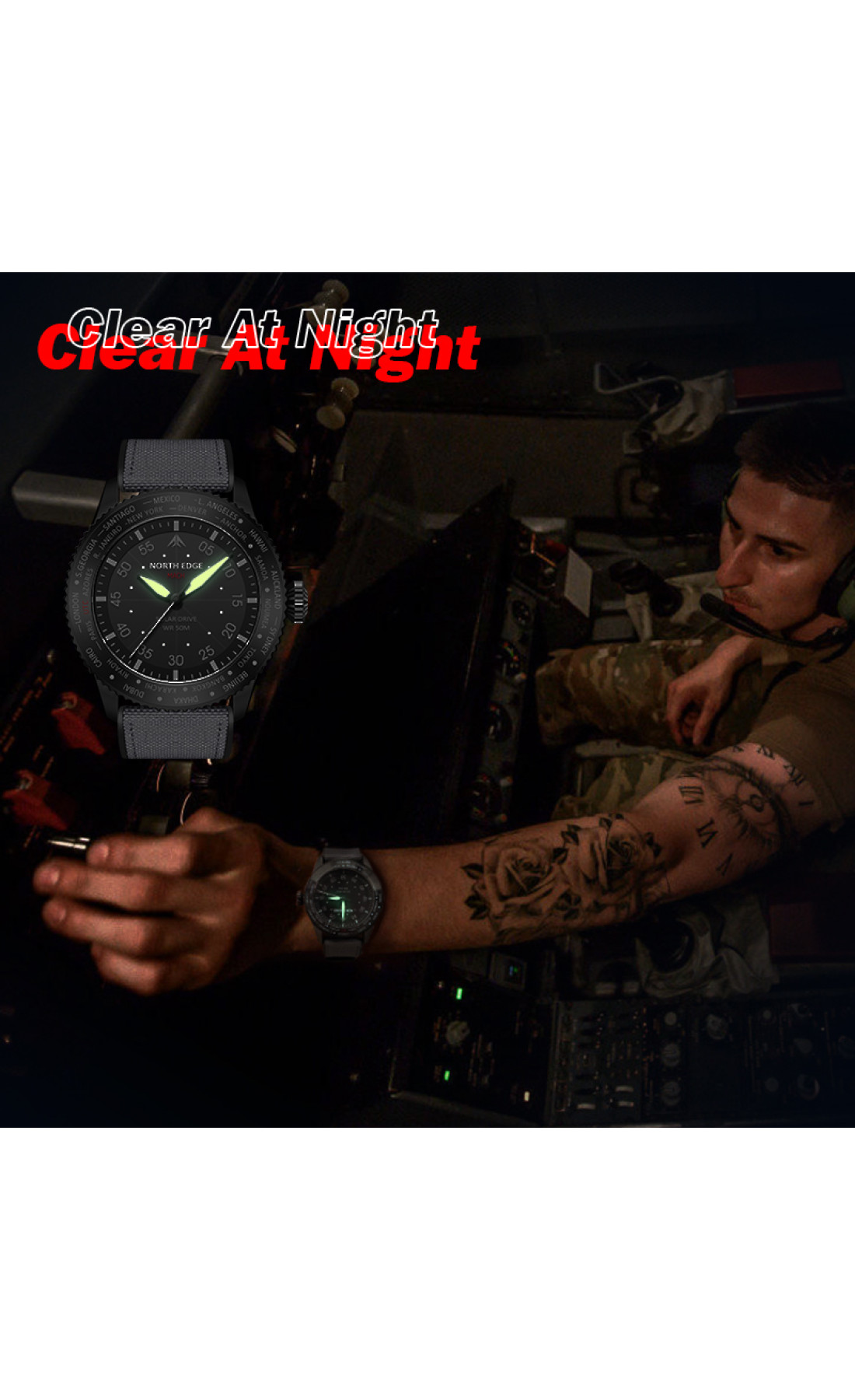 Чоловічий годинник  North Edge Mach New