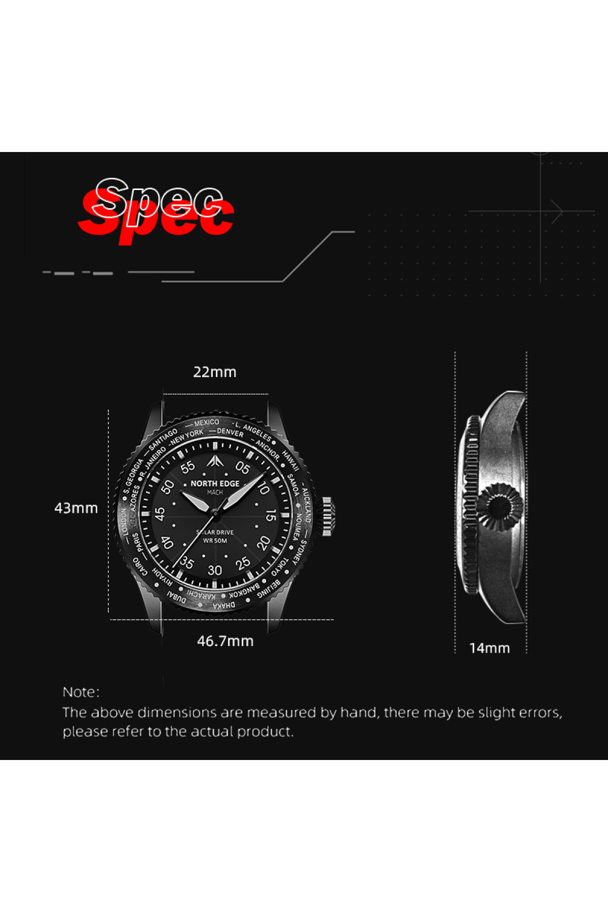 Чоловічий годинник  North Edge Mach New