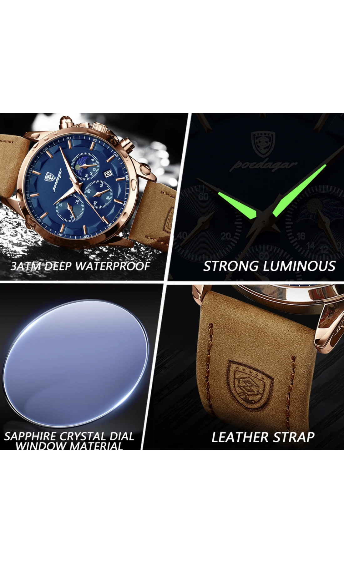 Чоловічий годинник  Poedagar West