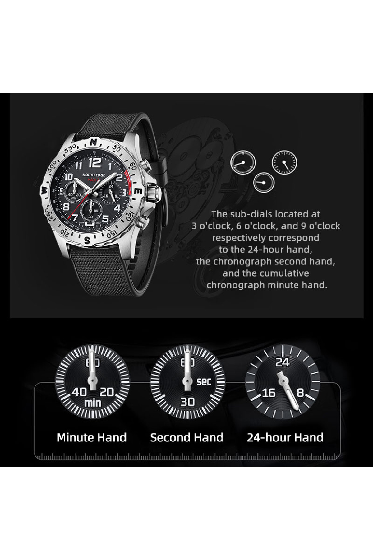 Чоловічий годинник  North Edge Profi