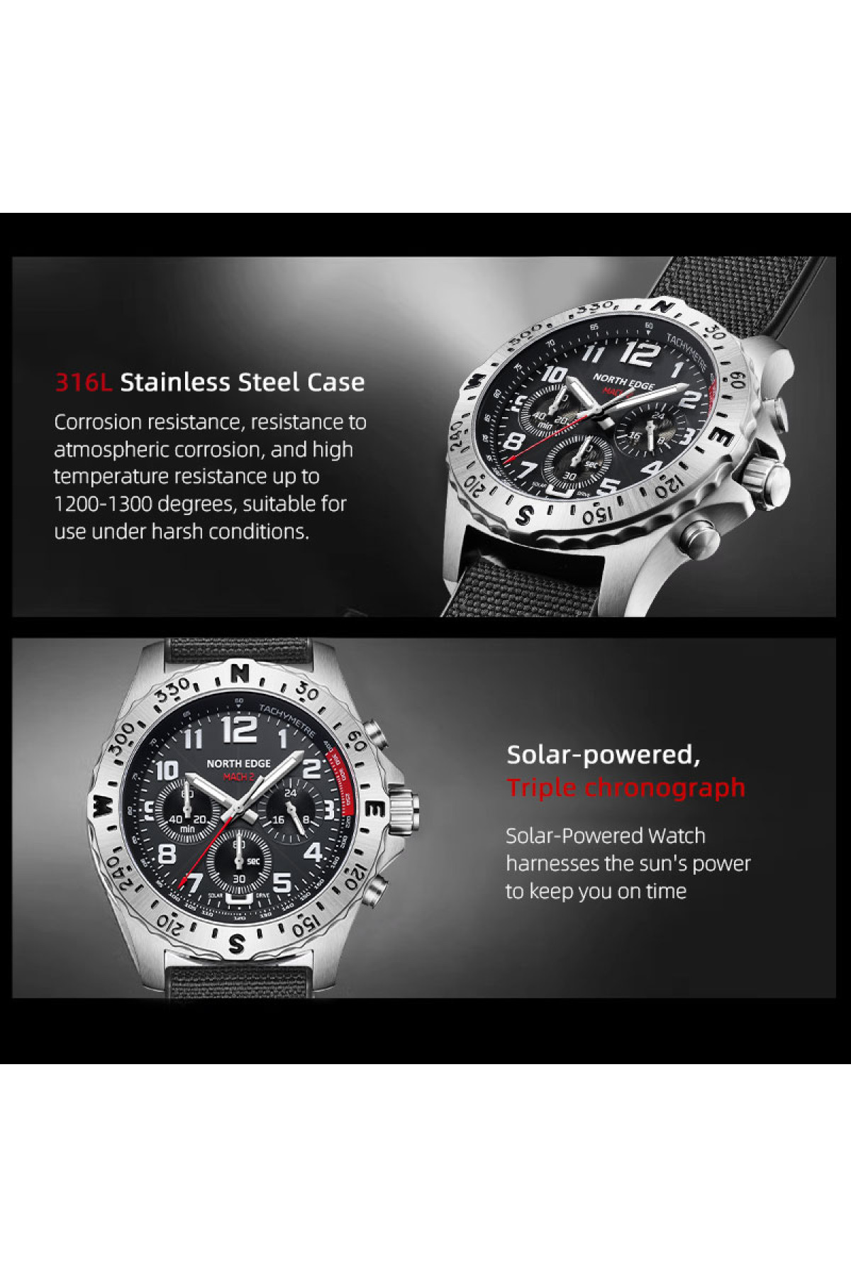 Чоловічий годинник  North Edge Profi