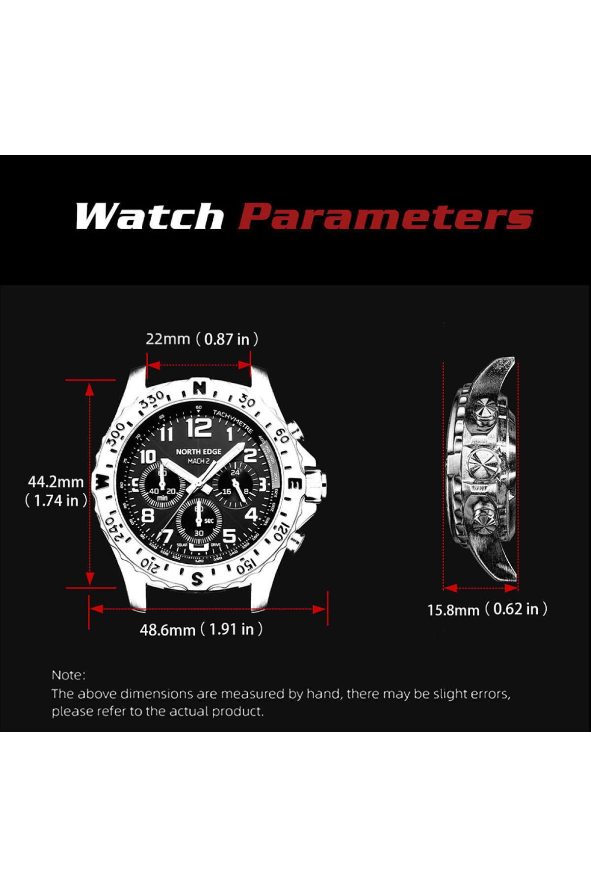 Чоловічий годинник  North Edge Profi