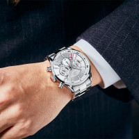 Чоловічий годинник  Cheetah Mega Silver