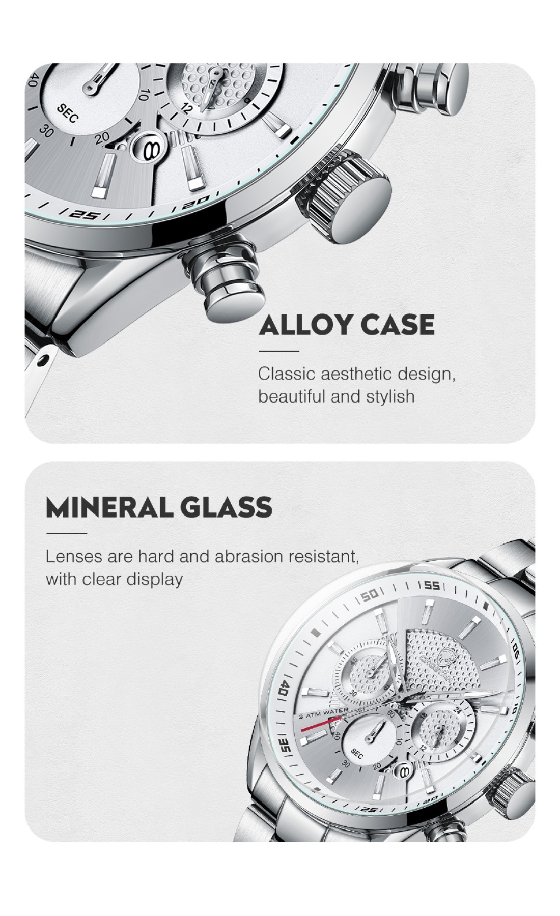 Чоловічий годинник  Cheetah Mega Silver