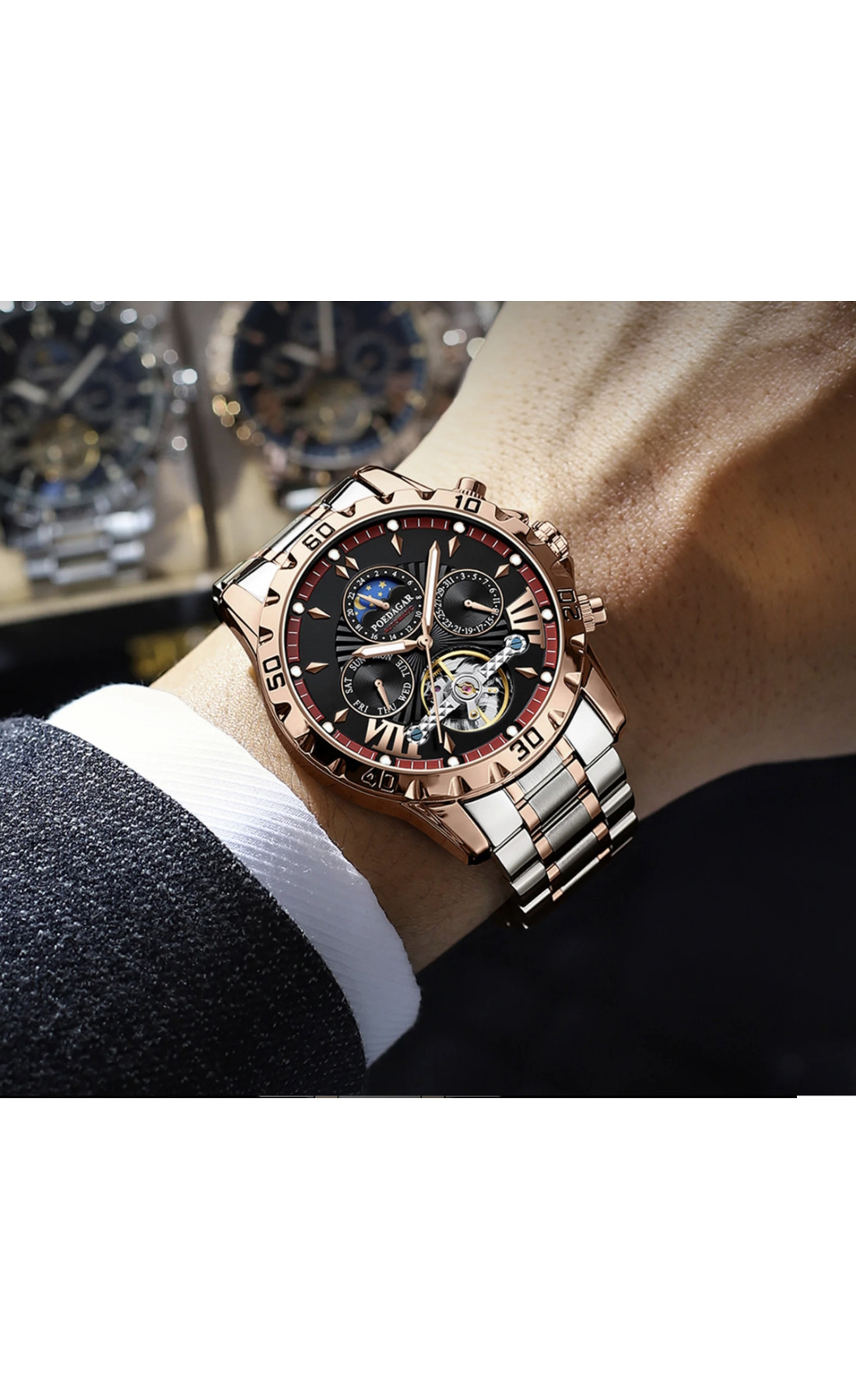 Чоловічий годинник  Poedagar Mechanical