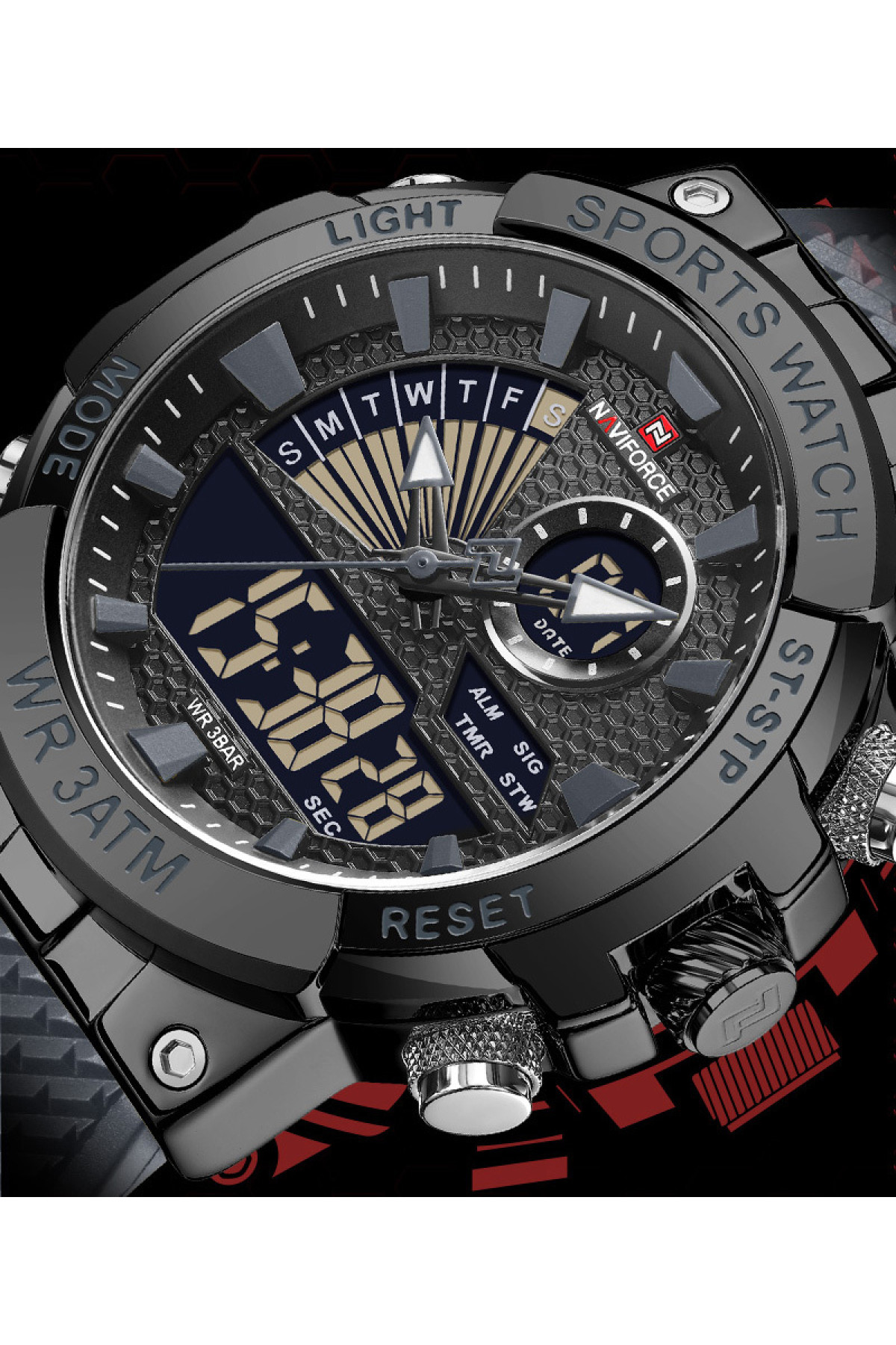 Чоловічий годинник  Naviforce Set Box подарунковий набір, 2 ремінці