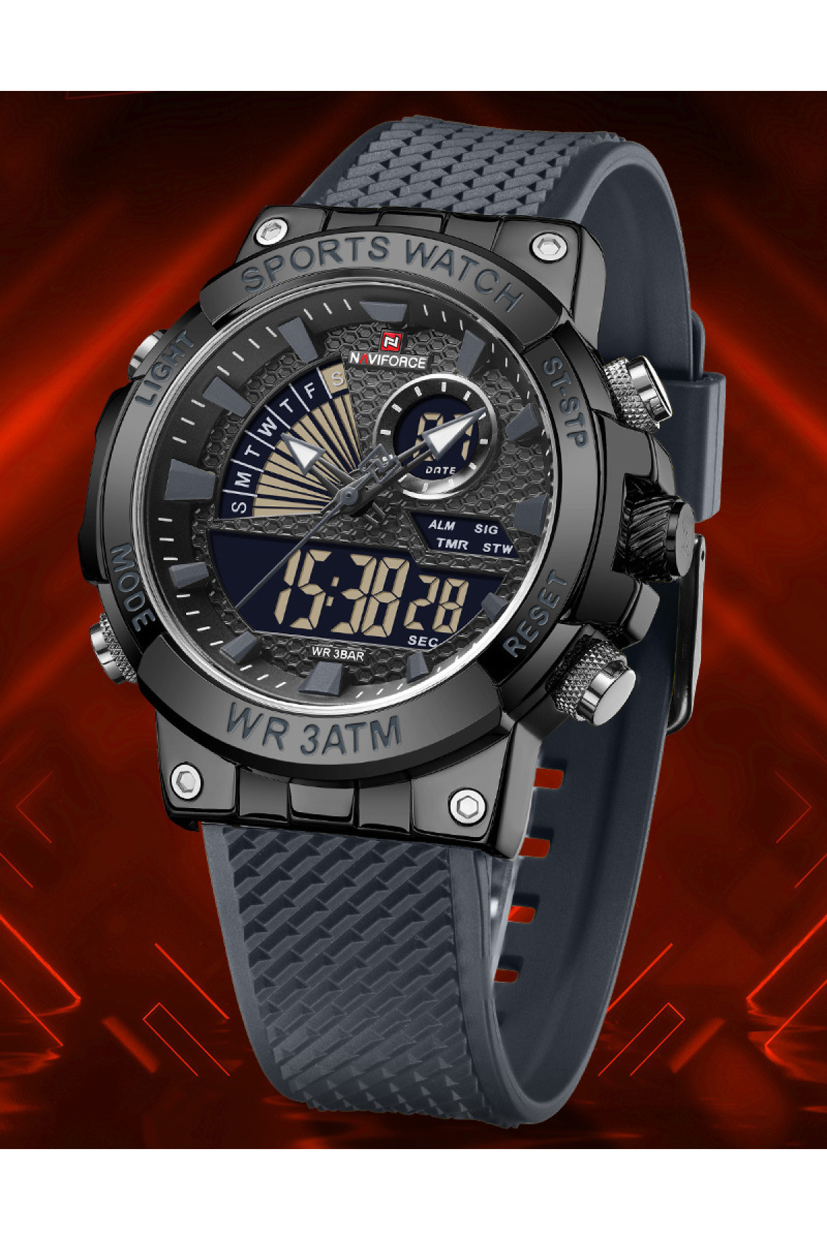 Чоловічий годинник  Naviforce Set Box подарунковий набір, 2 ремінці