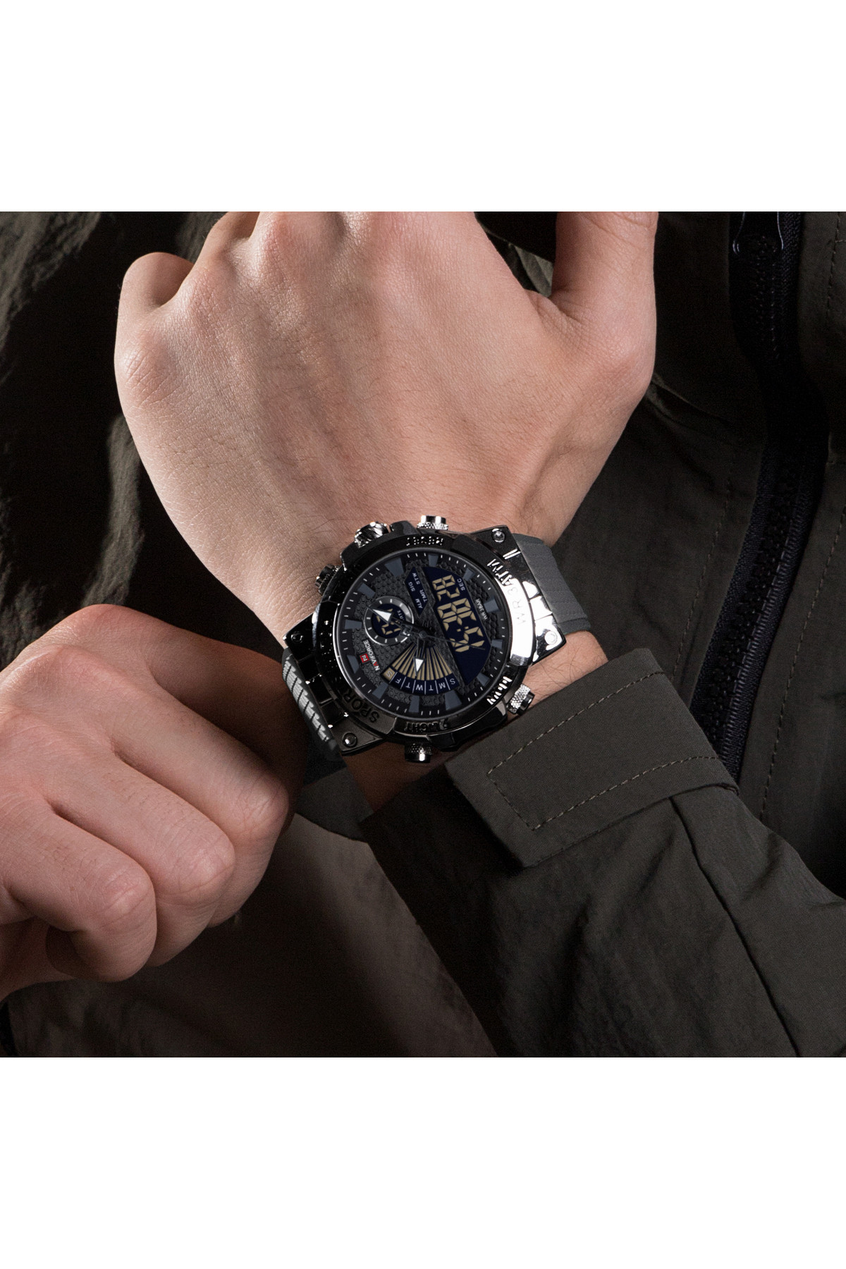 Чоловічий годинник  Naviforce Set Box подарунковий набір, 2 ремінці