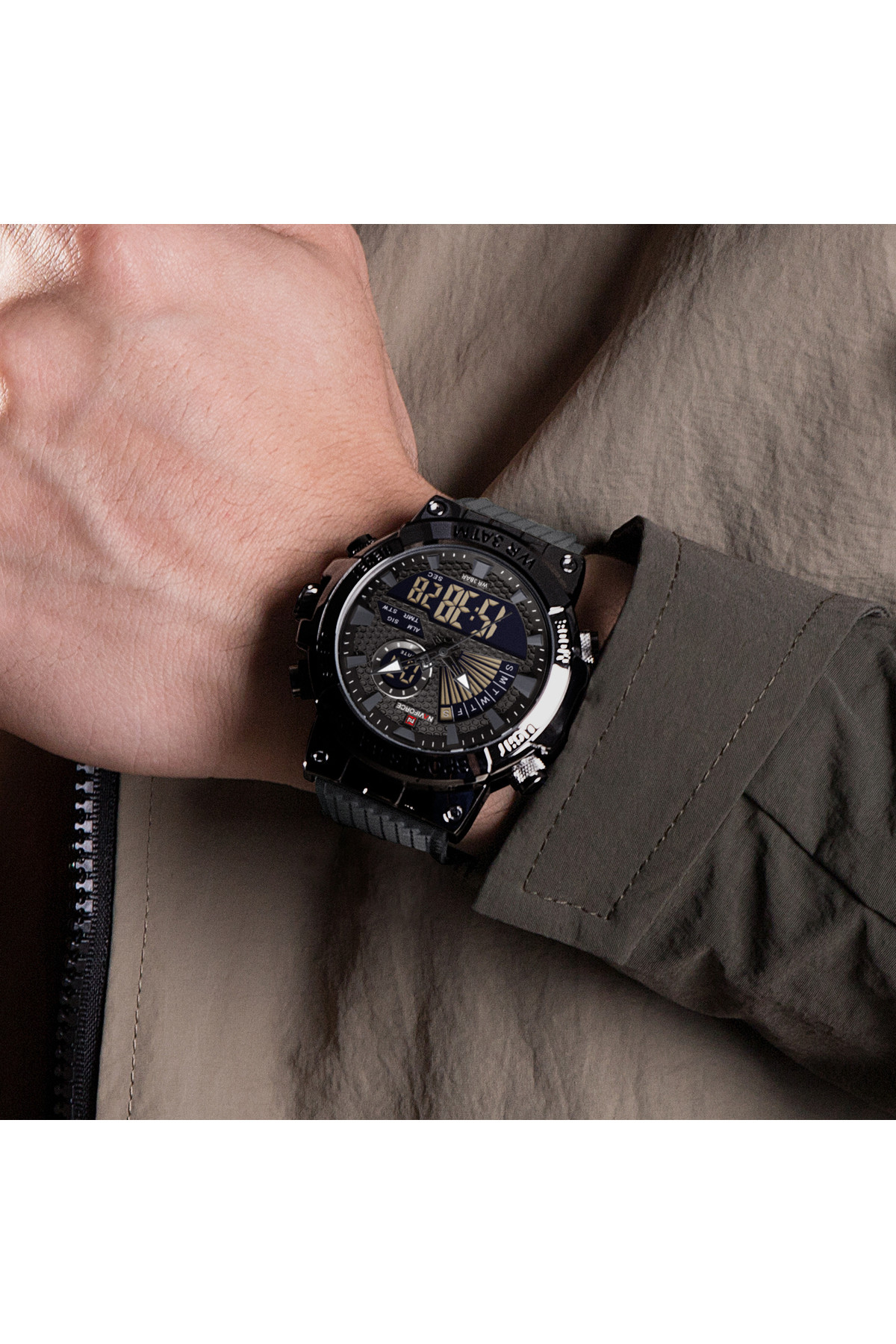 Чоловічий годинник  Naviforce Set Box подарунковий набір, 2 ремінці