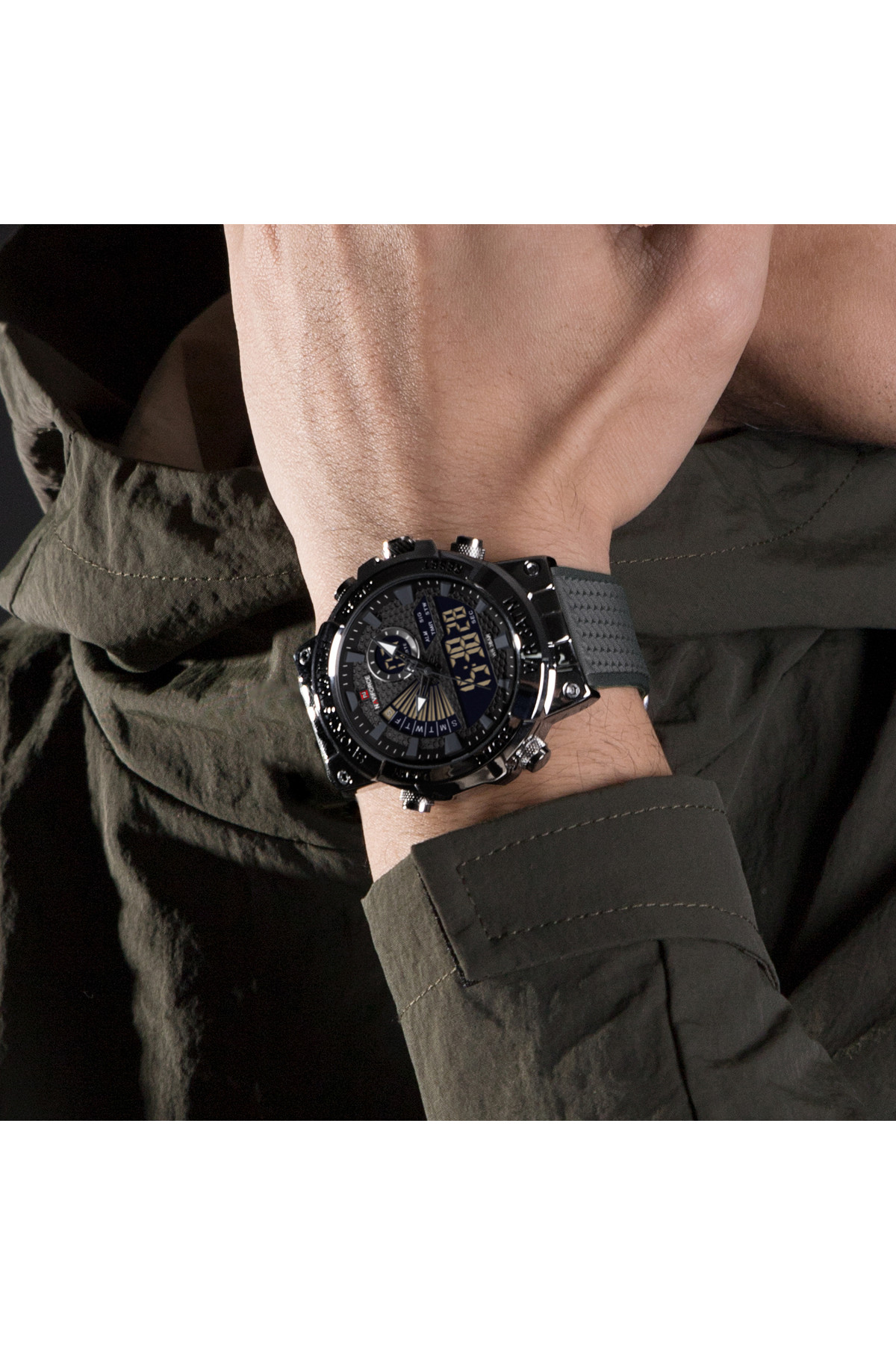 Чоловічий годинник  Naviforce Set Box подарунковий набір, 2 ремінці