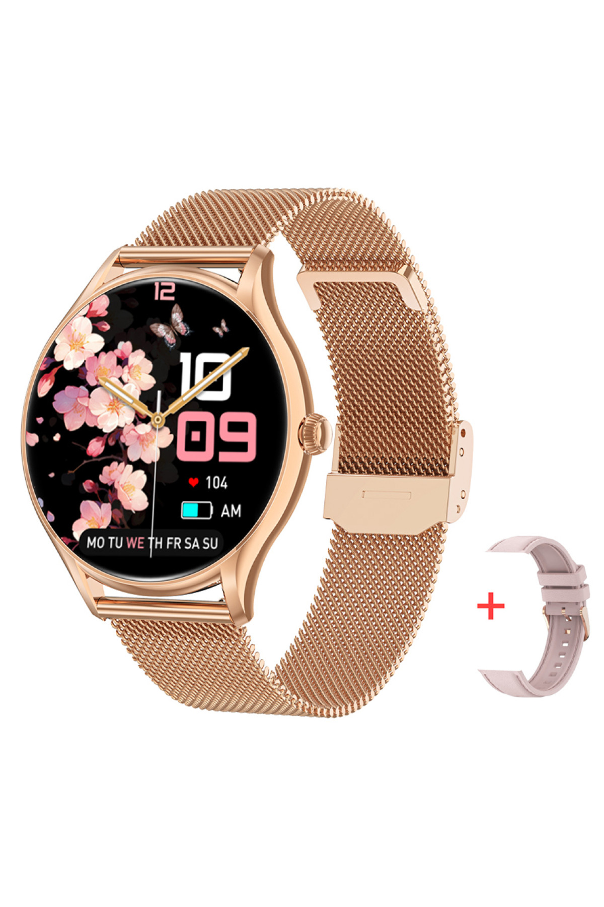 Смарт годинник  Smart Milano Gold Steel, 2 ремінці