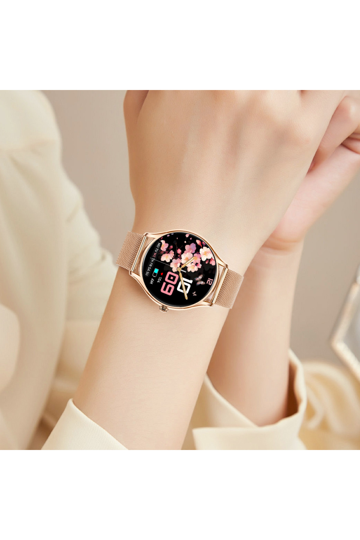 Смарт годинник  Smart Milano Gold Steel, 2 ремінці