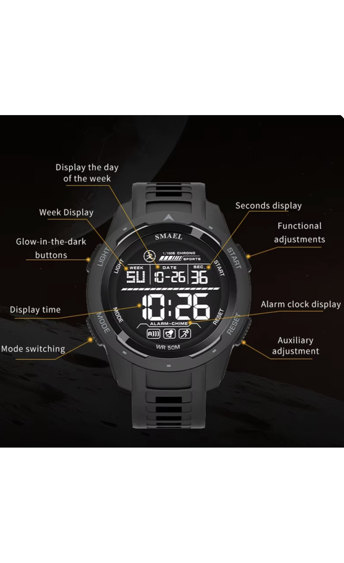 Чоловічий годинник  Smael Brutto Pro