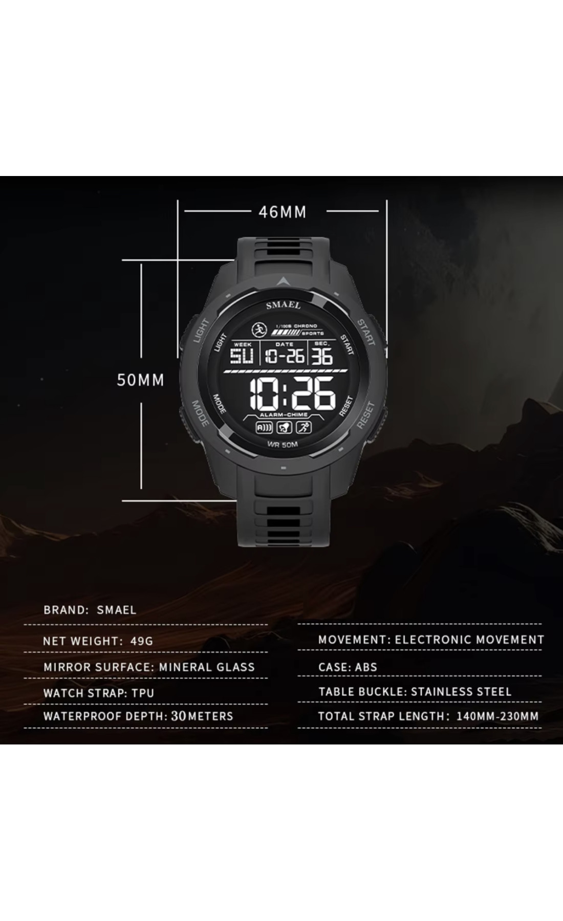 Чоловічий годинник  Smael Brutto Pro