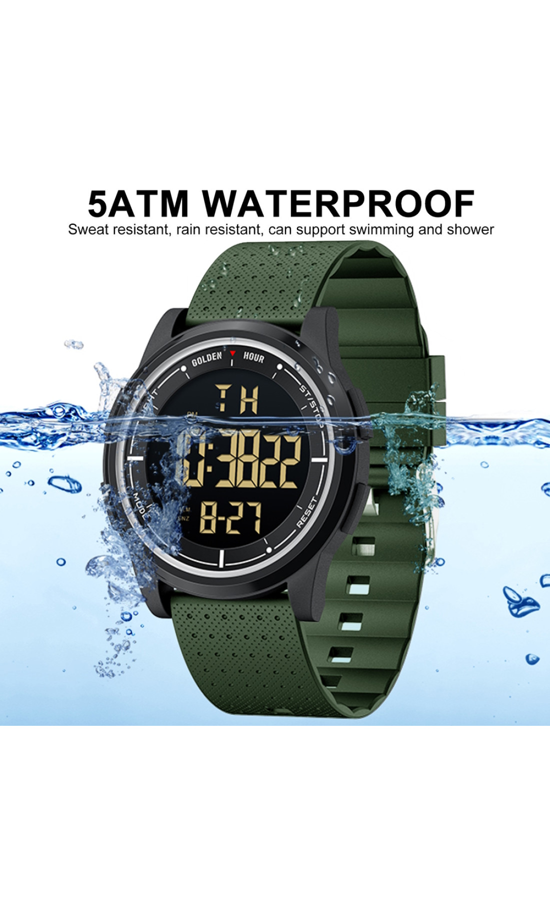 Чоловічий годинник  GoldenHour Water Green