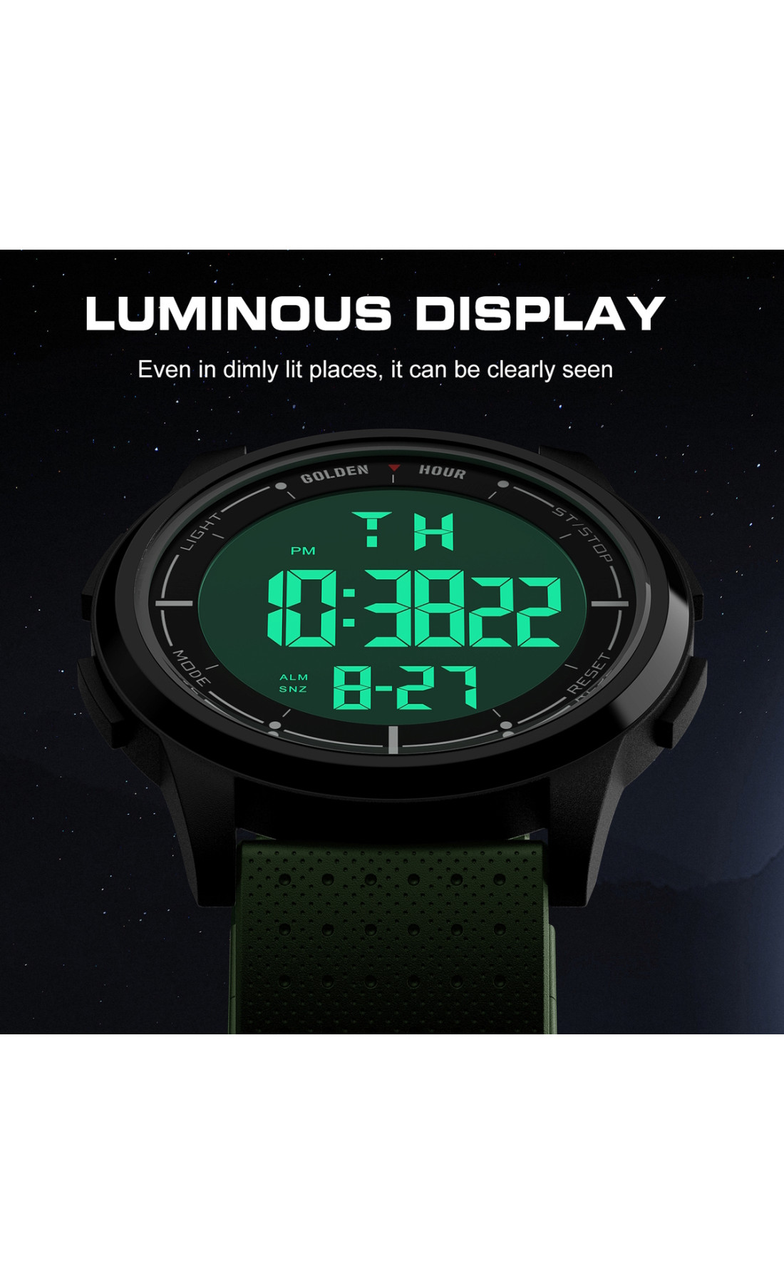 Чоловічий годинник  GoldenHour Water Green