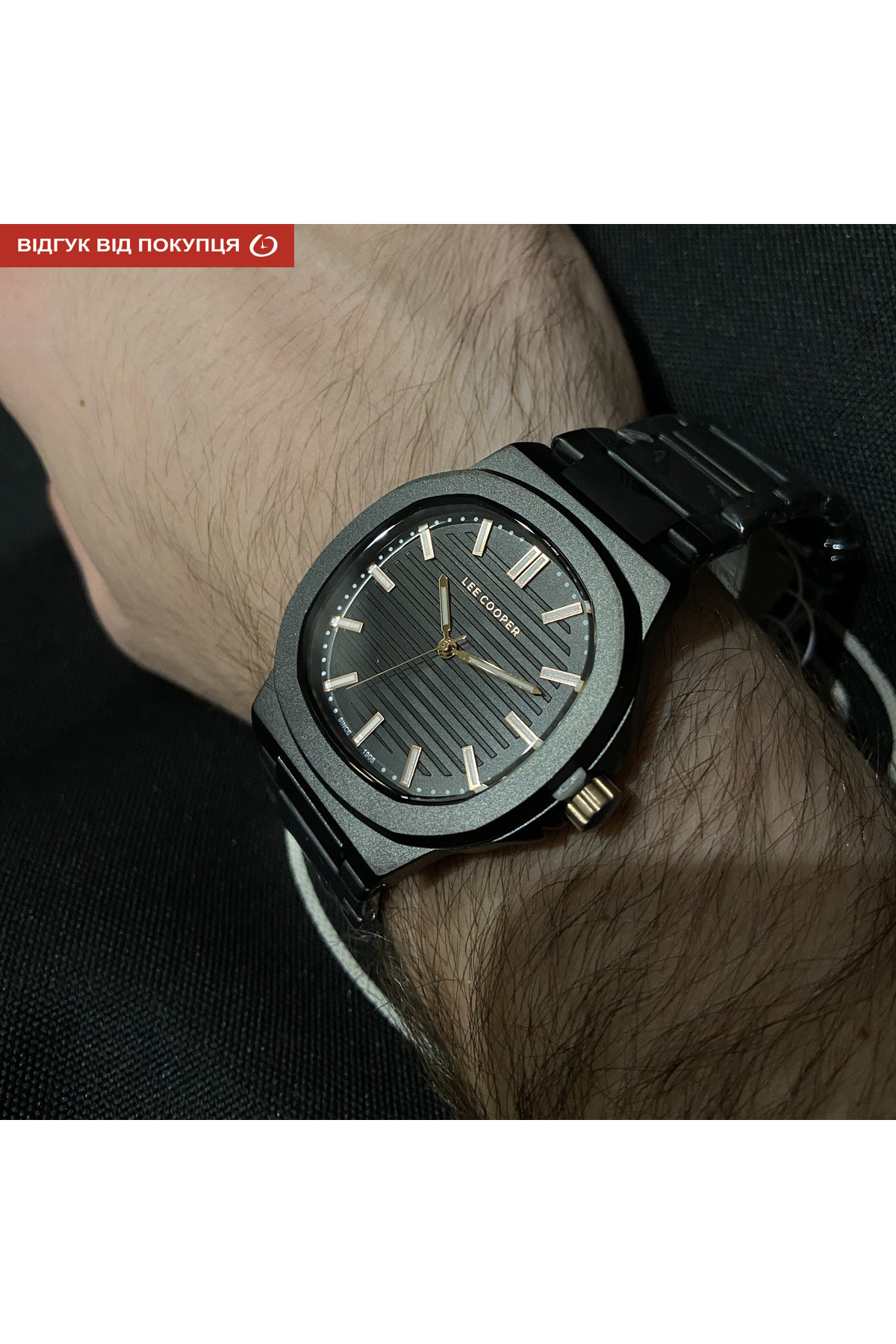 Чоловічий годинник  Lee Cooper Brand Black