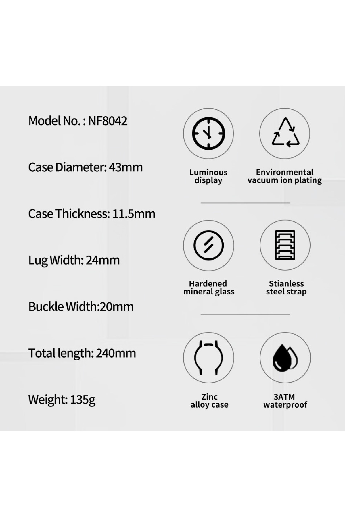 Чоловічий годинник  Naviforce Porto