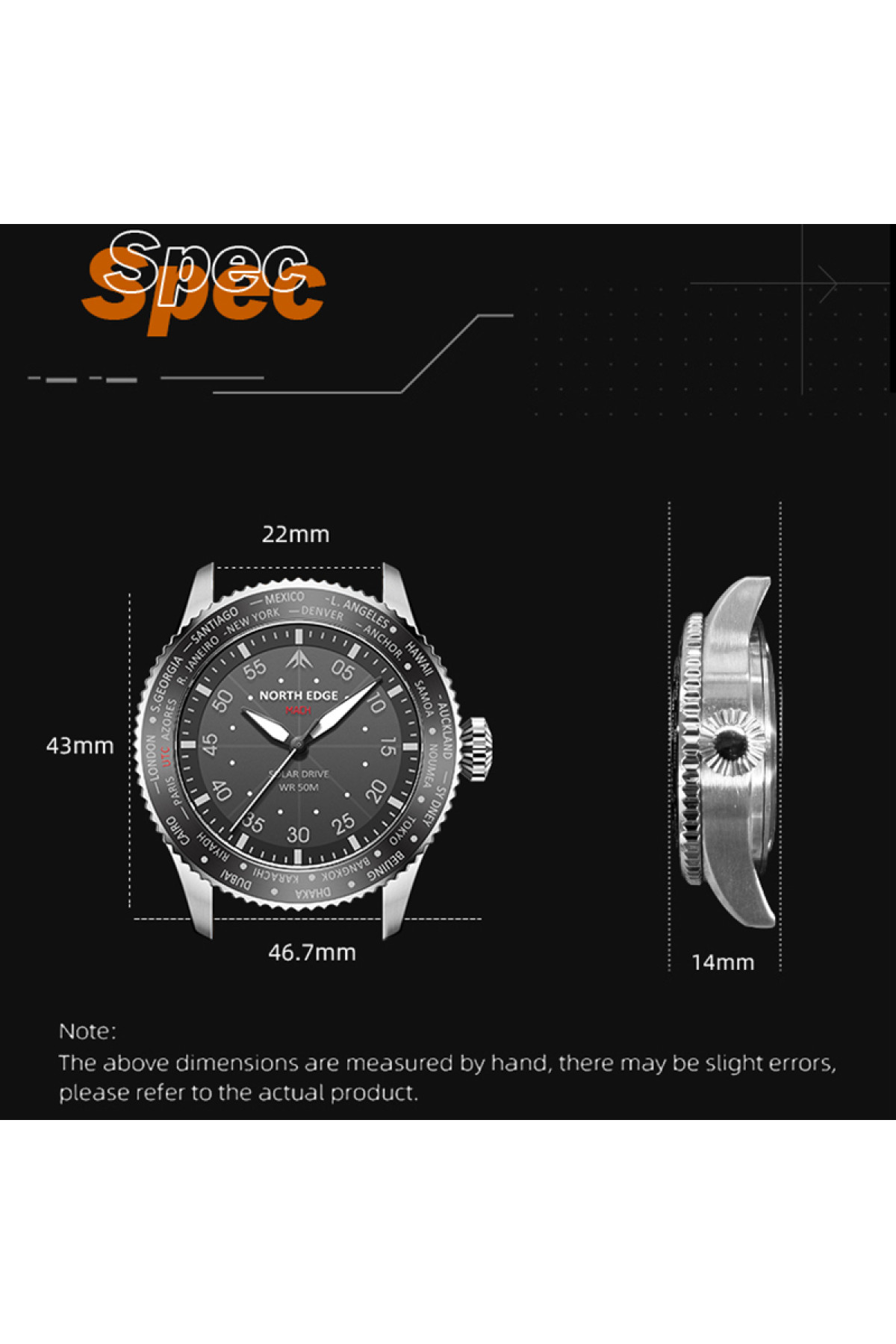 Чоловічий годинник  North Edge Mach Brown