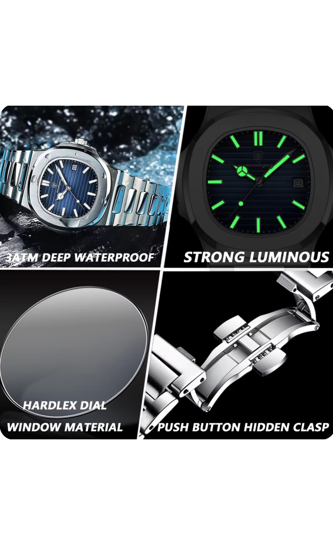 Чоловічий годинник  Poedagar Great