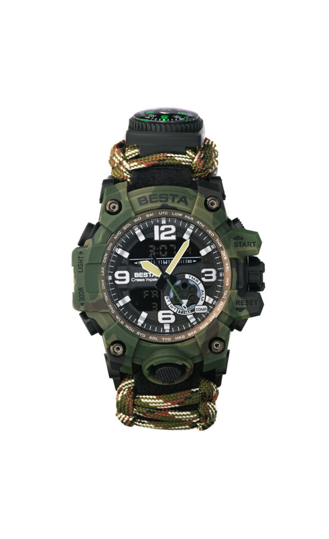 Чоловічий годинник  Besta Box Military Light подарунковий набір, з компасом