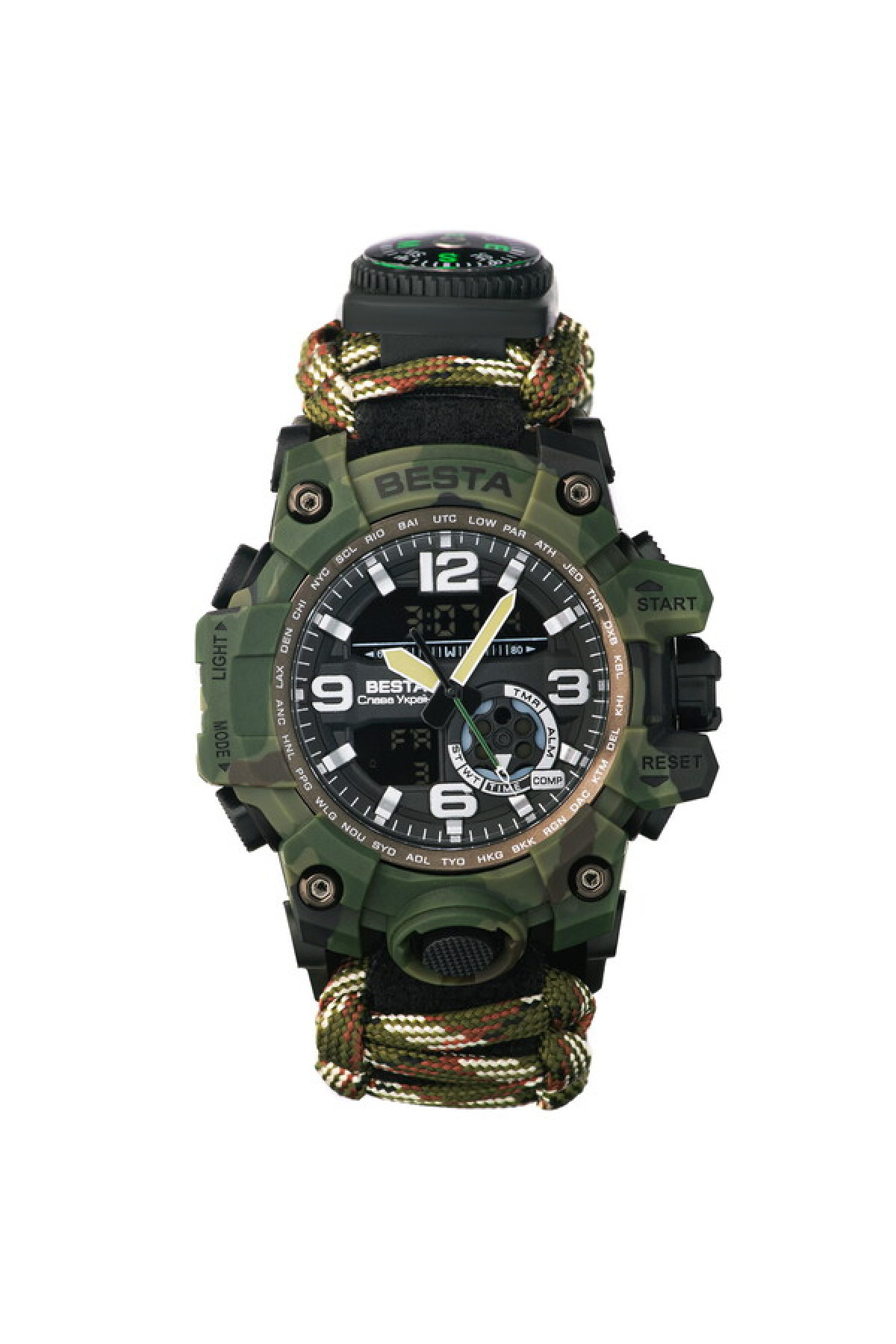 Чоловічий годинник  Besta Box Military Light подарунковий набір, з компасом