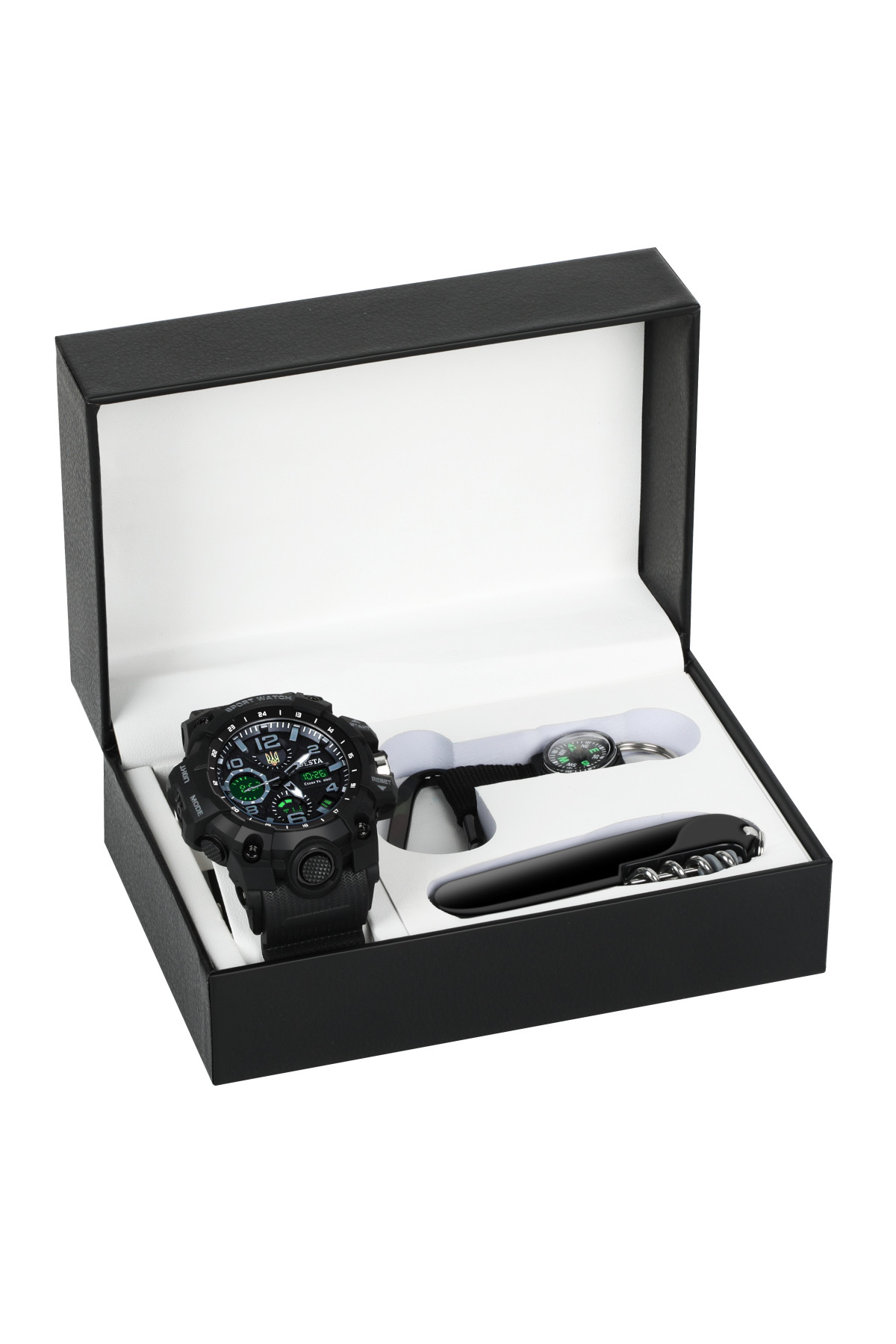 Чоловічий годинник  Besta Box Peremoga Set подарунковий набір, з компасом