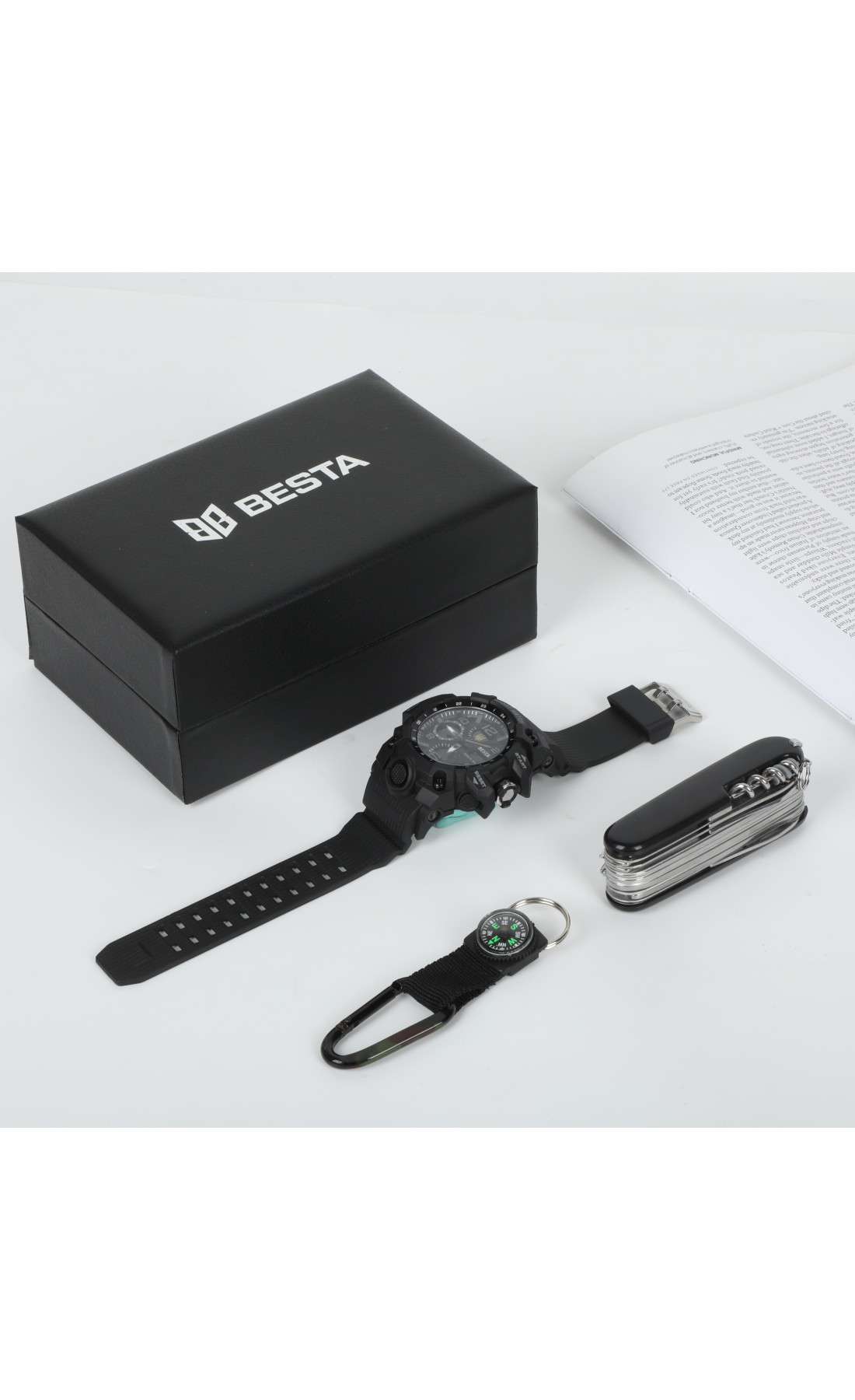 Чоловічий годинник  Besta Box Peremoga Set подарунковий набір, з компасом