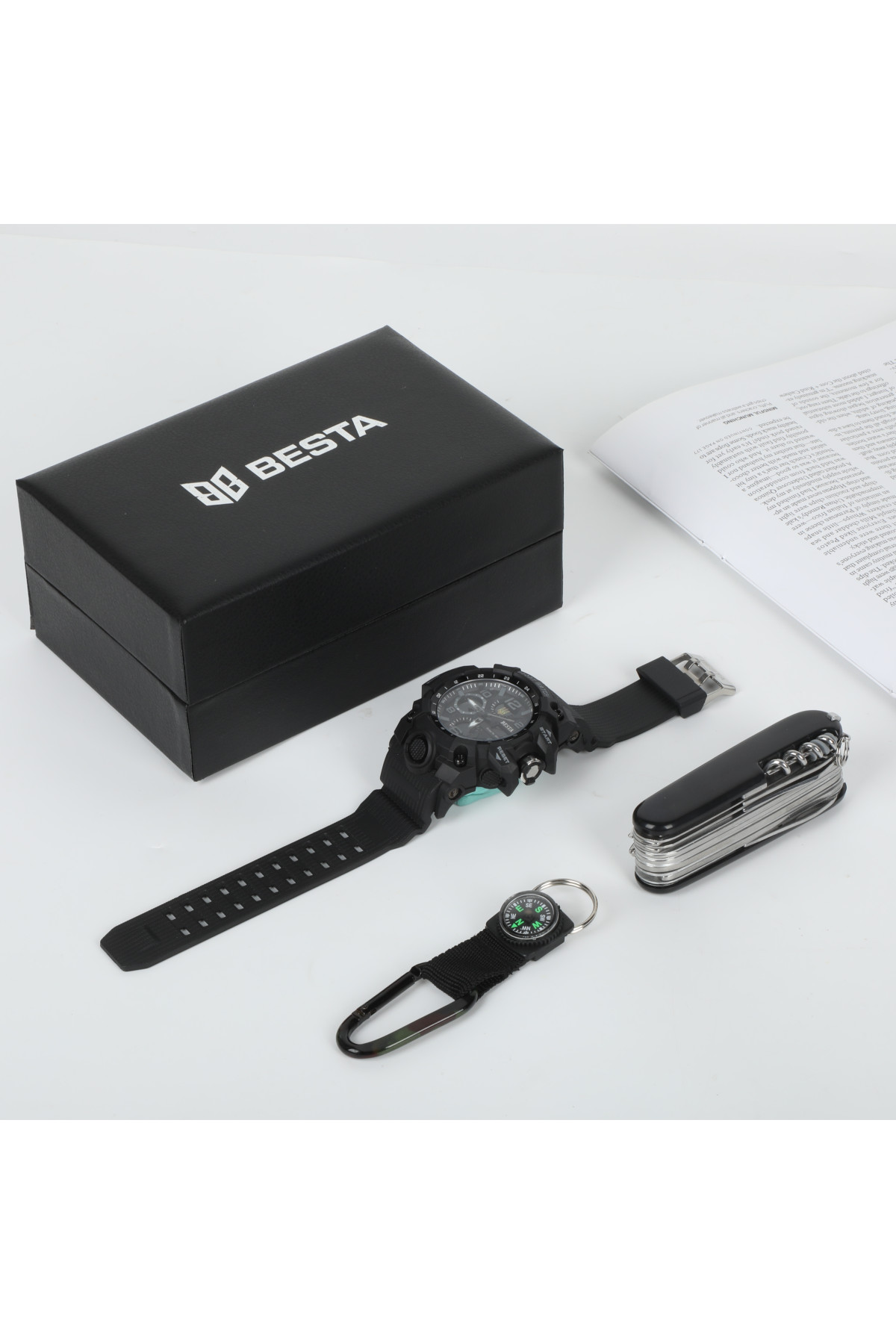 Чоловічий годинник  Besta Box Peremoga Set подарунковий набір, з компасом