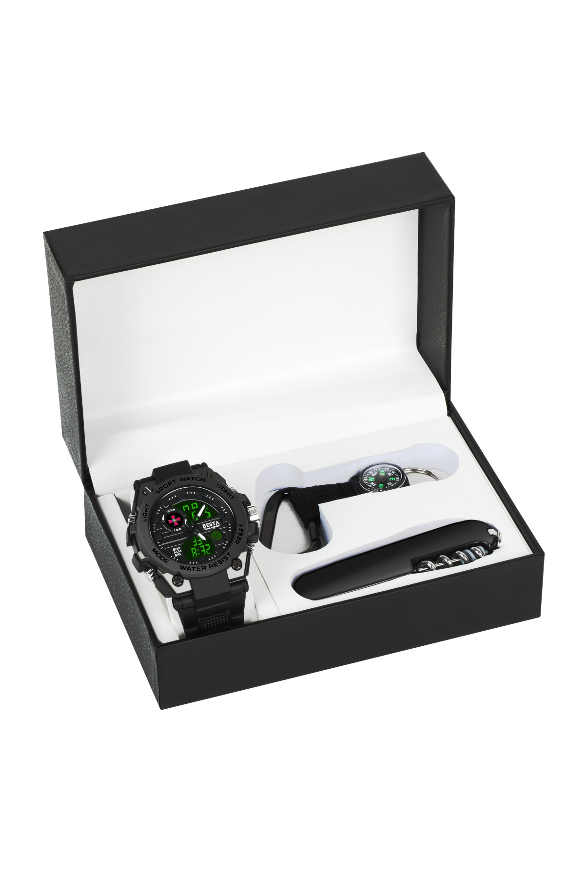 Чоловічий годинник  Besta Box Tattoo ЗСУ Set подарунковий набір, з компасом