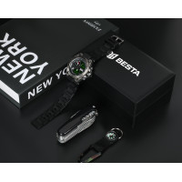 Чоловічий годинник  Besta Box Tattoo ЗСУ Set подарунковий набір, з компасом