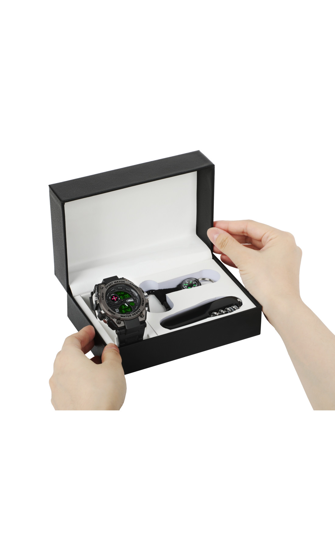 Чоловічий годинник  Besta Box Tattoo ЗСУ Set подарунковий набір, з компасом