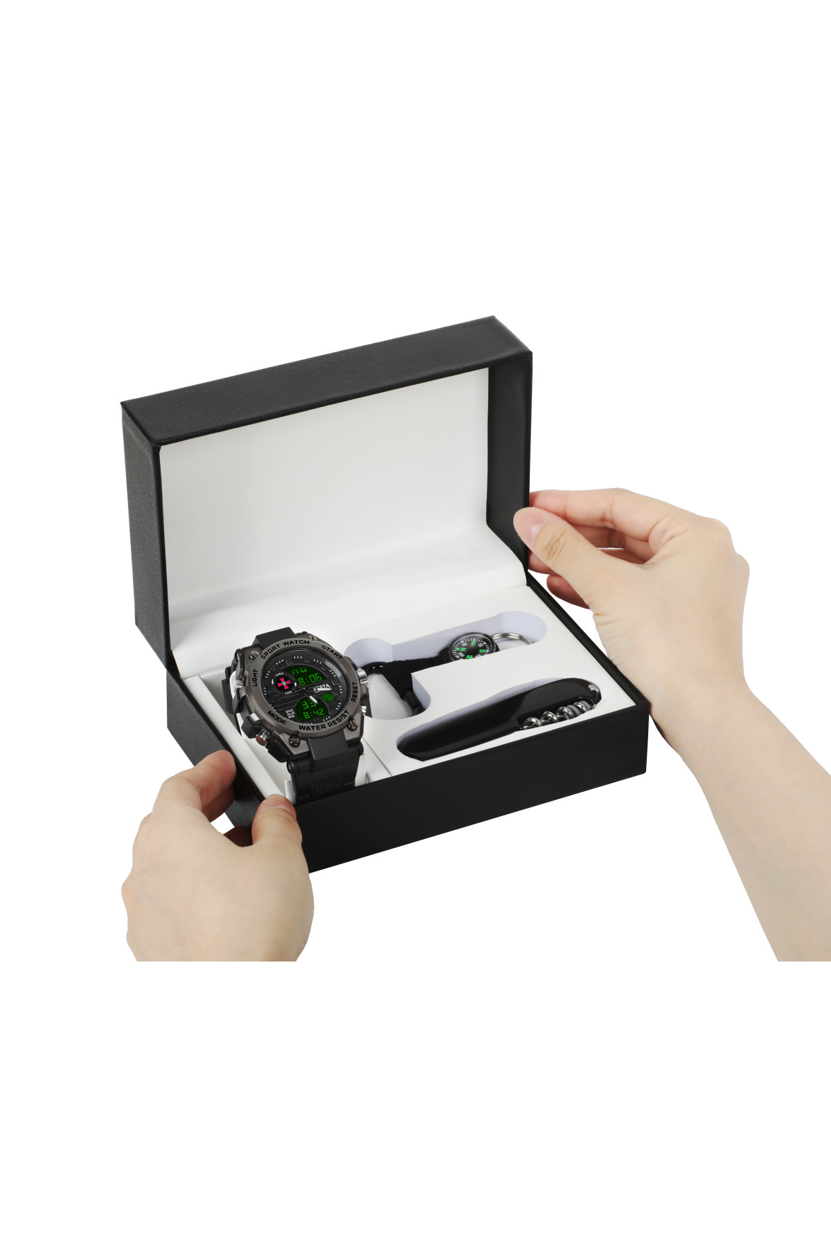 Чоловічий годинник  Besta Box Tattoo ЗСУ Set подарунковий набір, з компасом