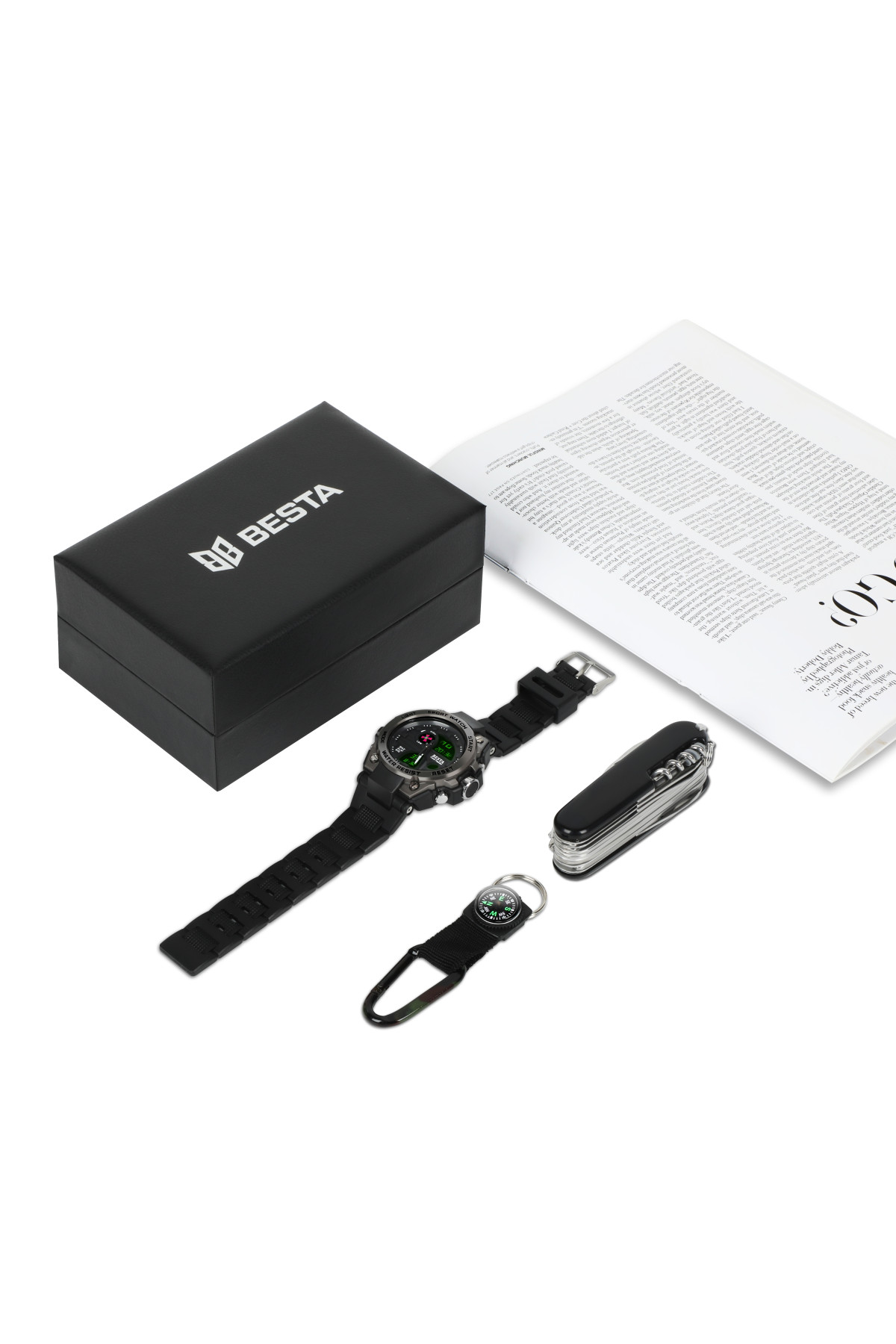 Чоловічий годинник  Besta Box Tattoo ЗСУ Set подарунковий набір, з компасом