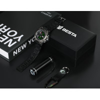 Чоловічий годинник  Besta Box Tattoo ЗСУ Light подарунковий набір, з компасом