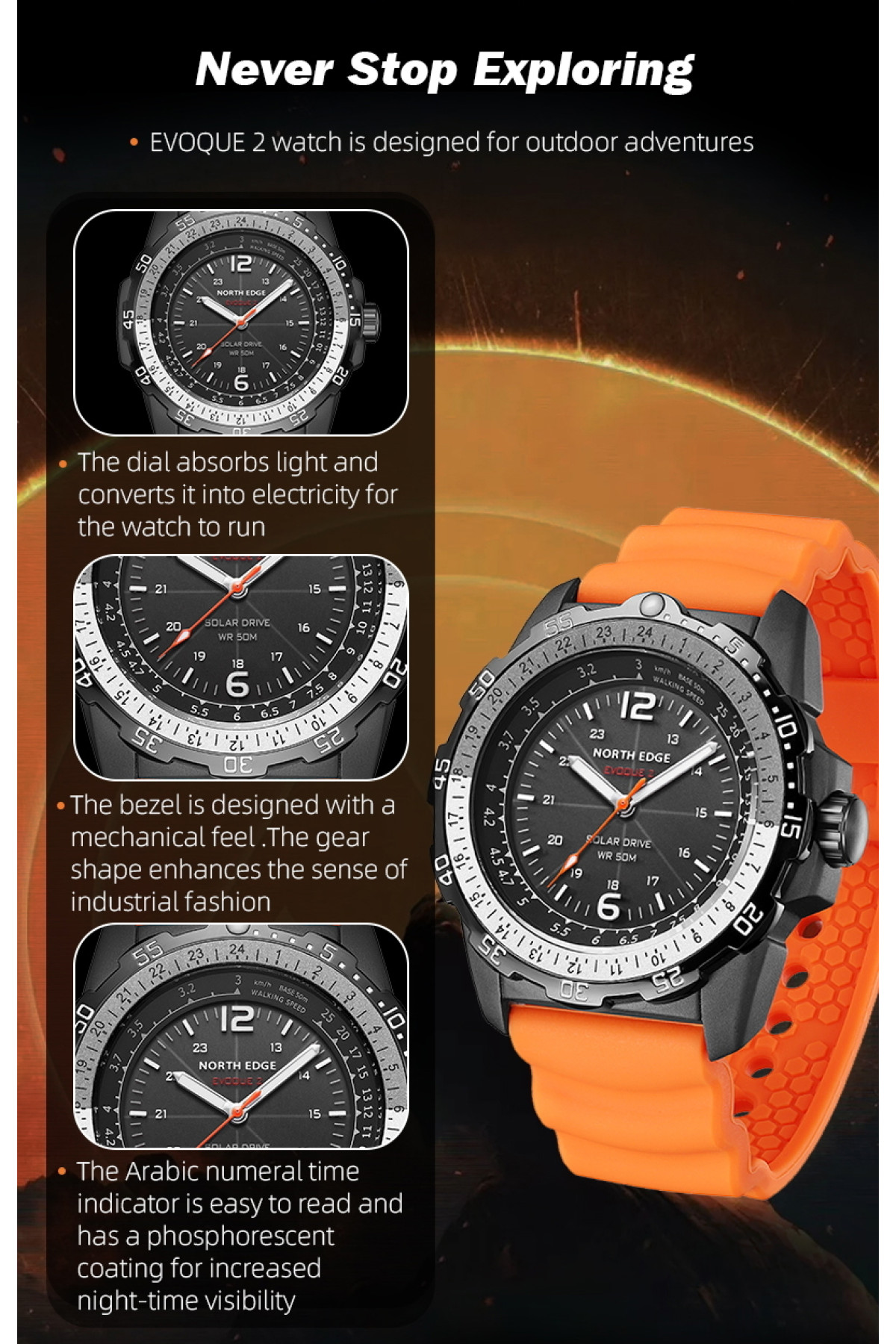 Чоловічий годинник  North Edge Evoque УЦІНКА