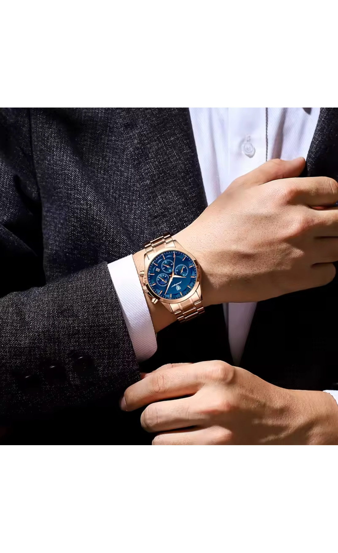 Чоловічий годинник  Poedagar West RoseSteel