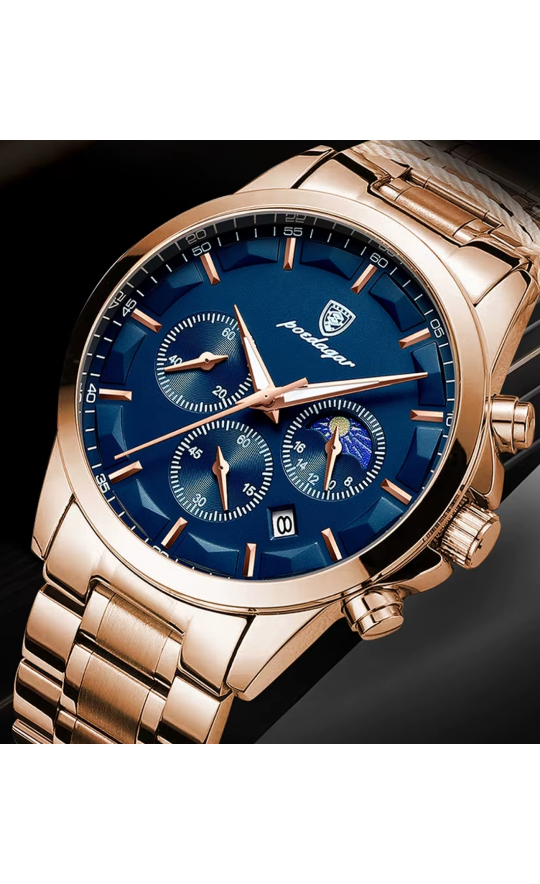 Чоловічий годинник  Poedagar West RoseSteel