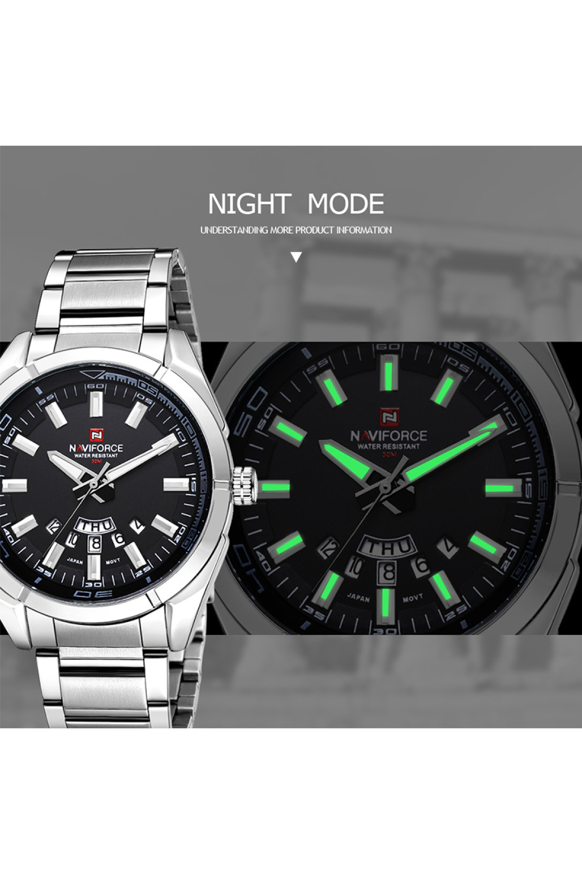 Чоловічий годинник  Naviforce Rocket BlackDial