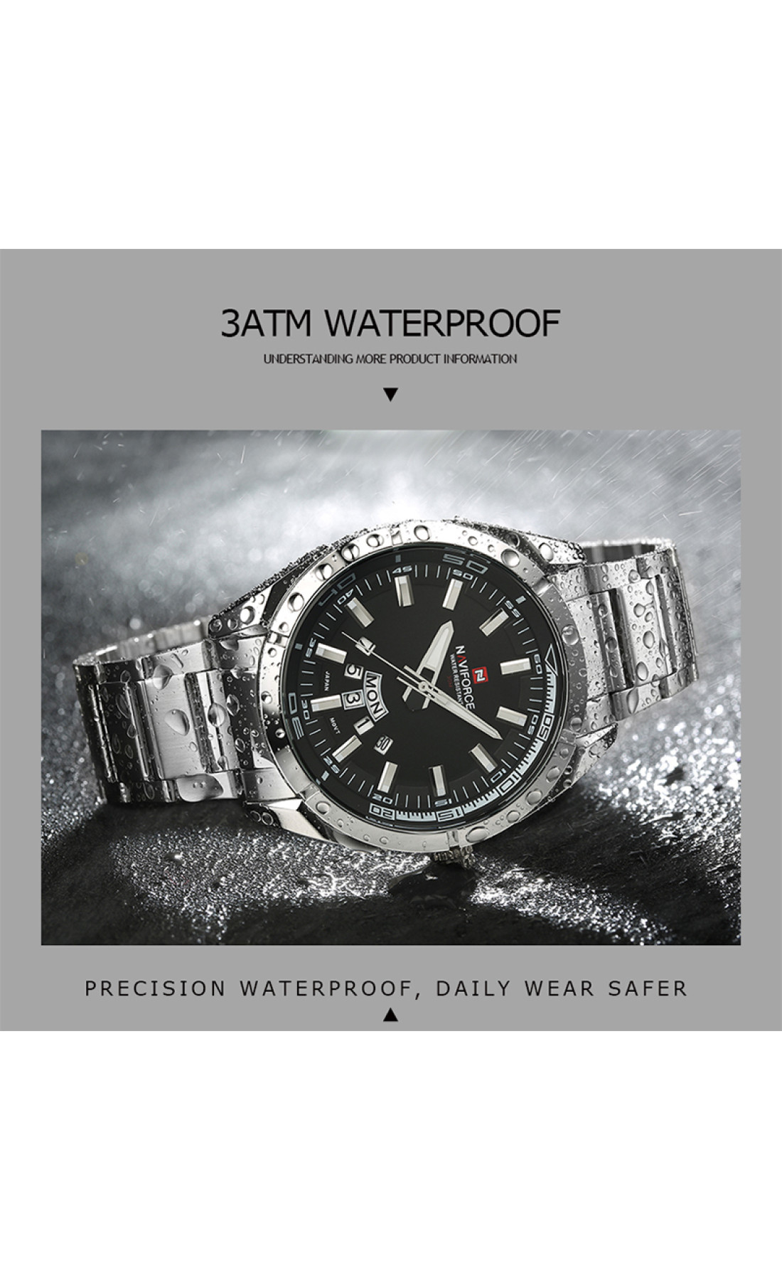 Чоловічий годинник  Naviforce Rocket BlackDial