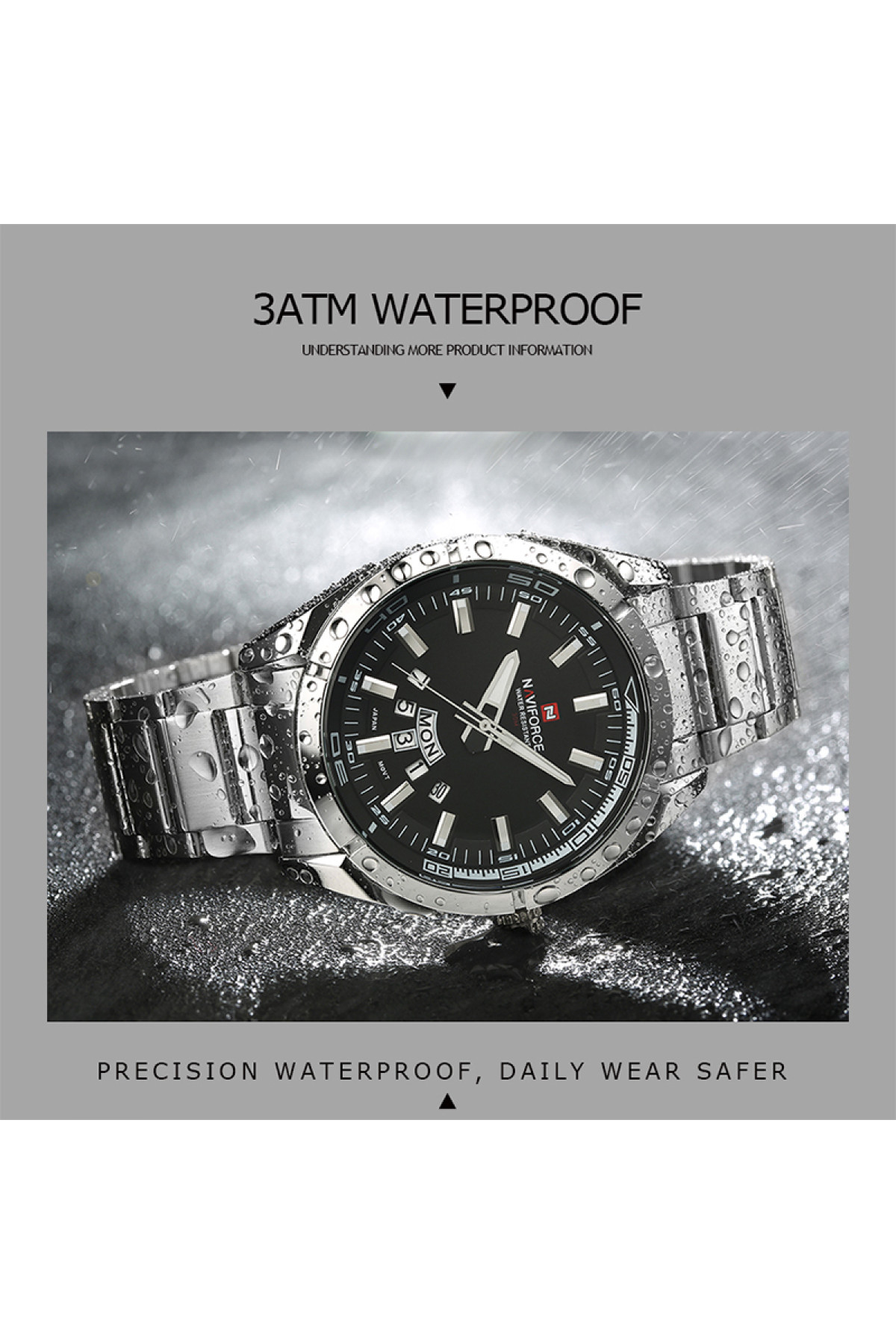 Чоловічий годинник  Naviforce Rocket BlackDial